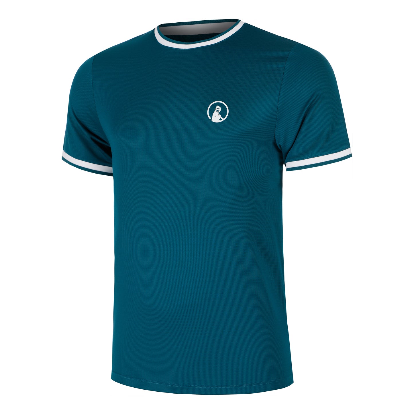 Quiet Please Create Break Ringer T-Shirt Men-Petrol,White
