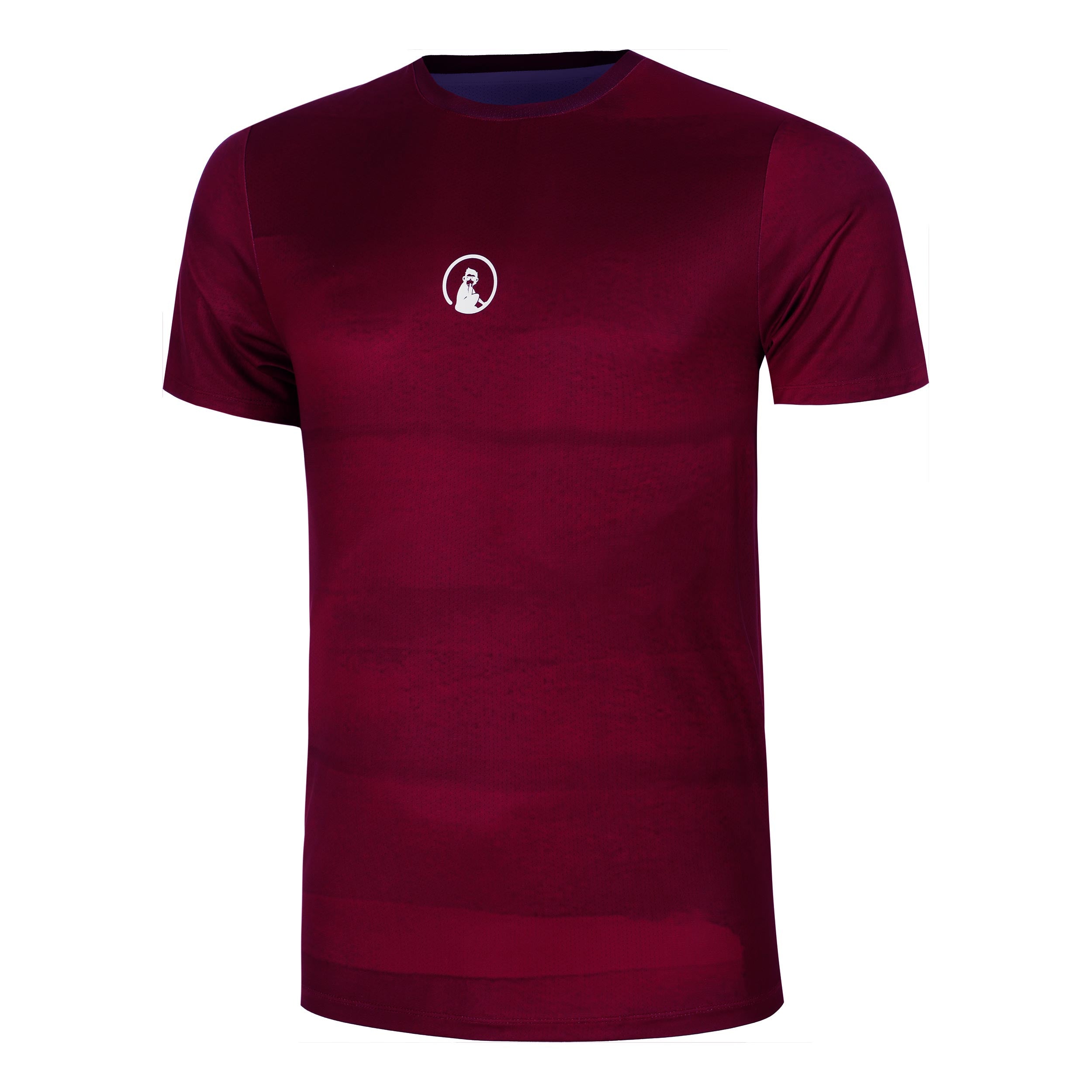 Quiet Please Create Receiver Wipe T-Shirt Men-Wine Red,White