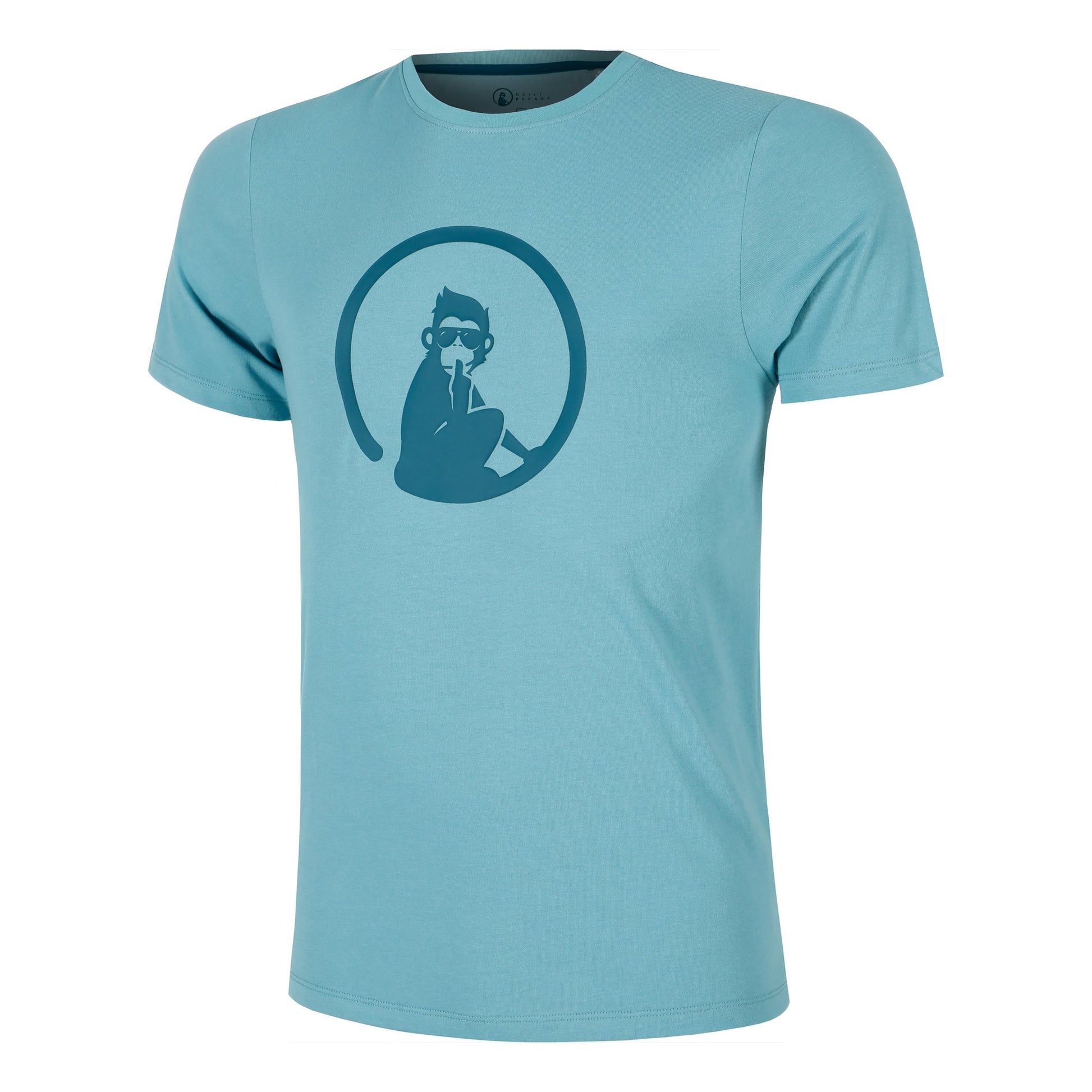 Quiet Please Create Trainings T-Shirt Men-Light Blue,Petrol