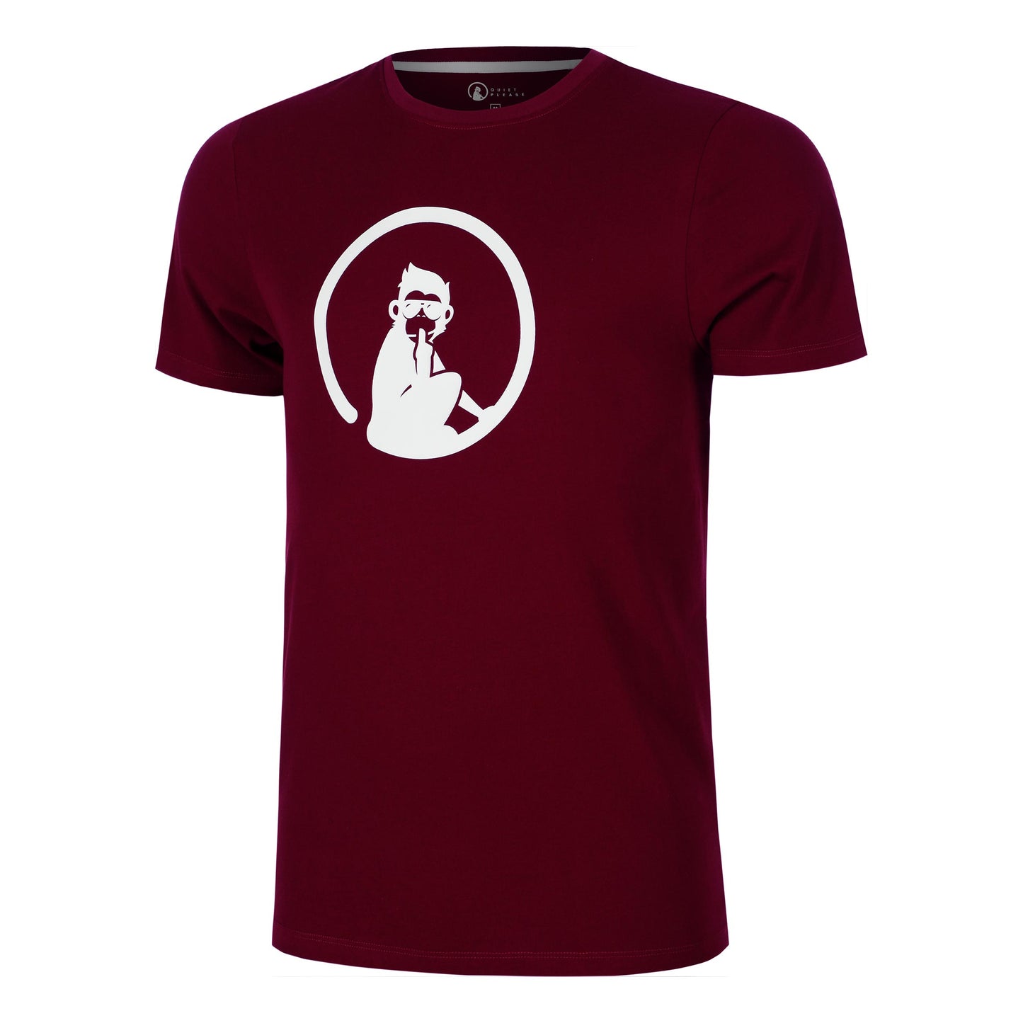 Quiet Please Create Trainings T-Shirt Men-Wine Red,White