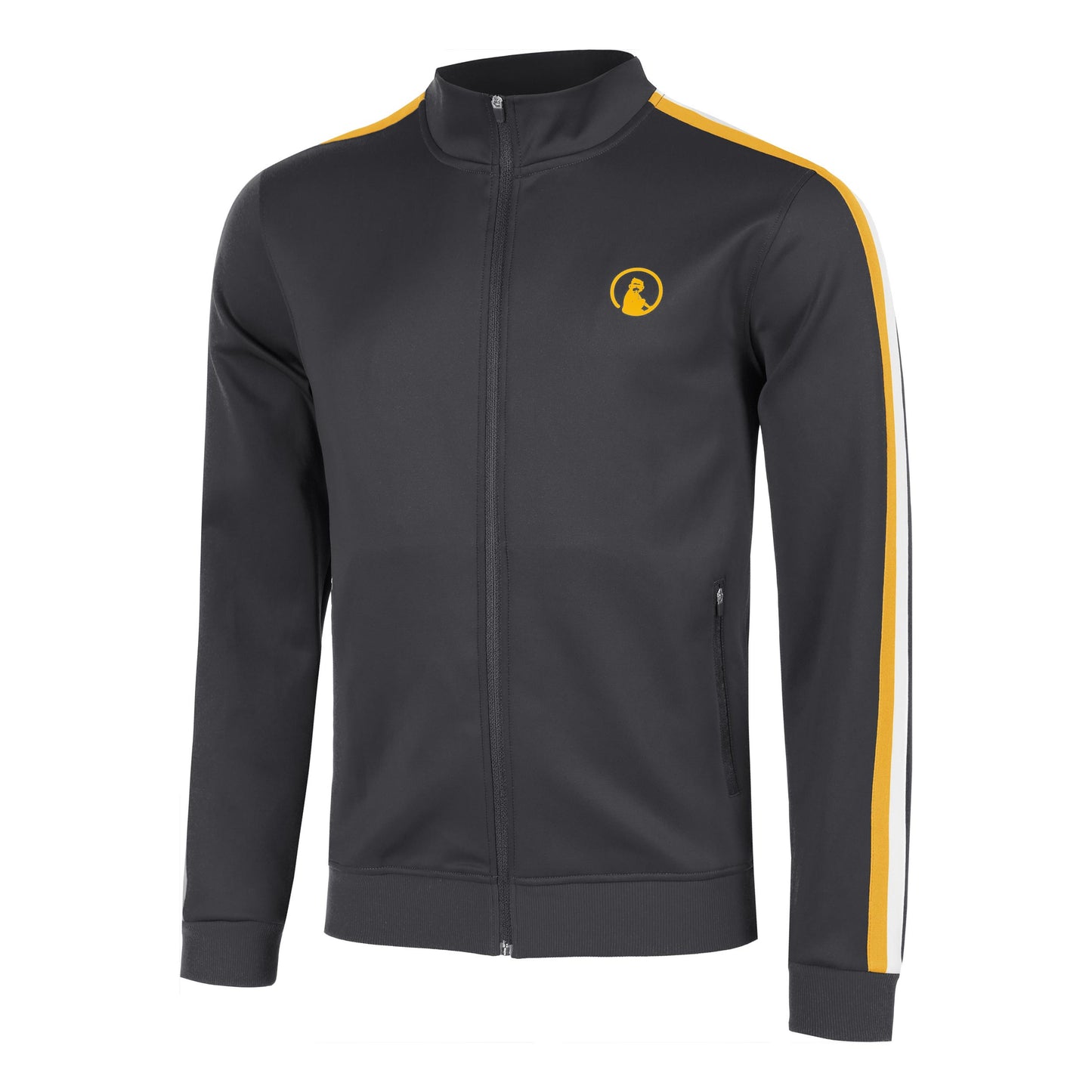 Quiet Please Endlessly Stripes Training Jacket Men-Anthracite,Orange
