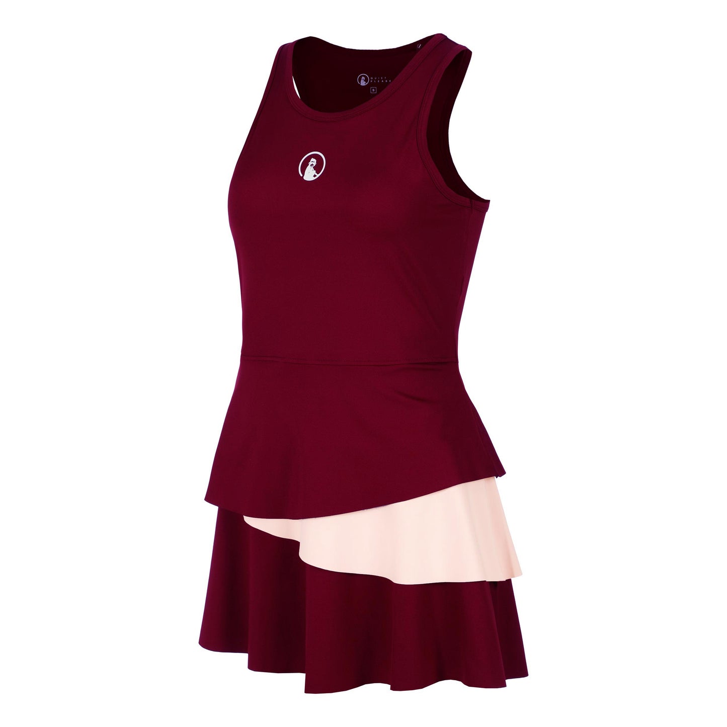 Quiet Please Endlessly Flounce Kleid Damen-Weinrot,Rosa