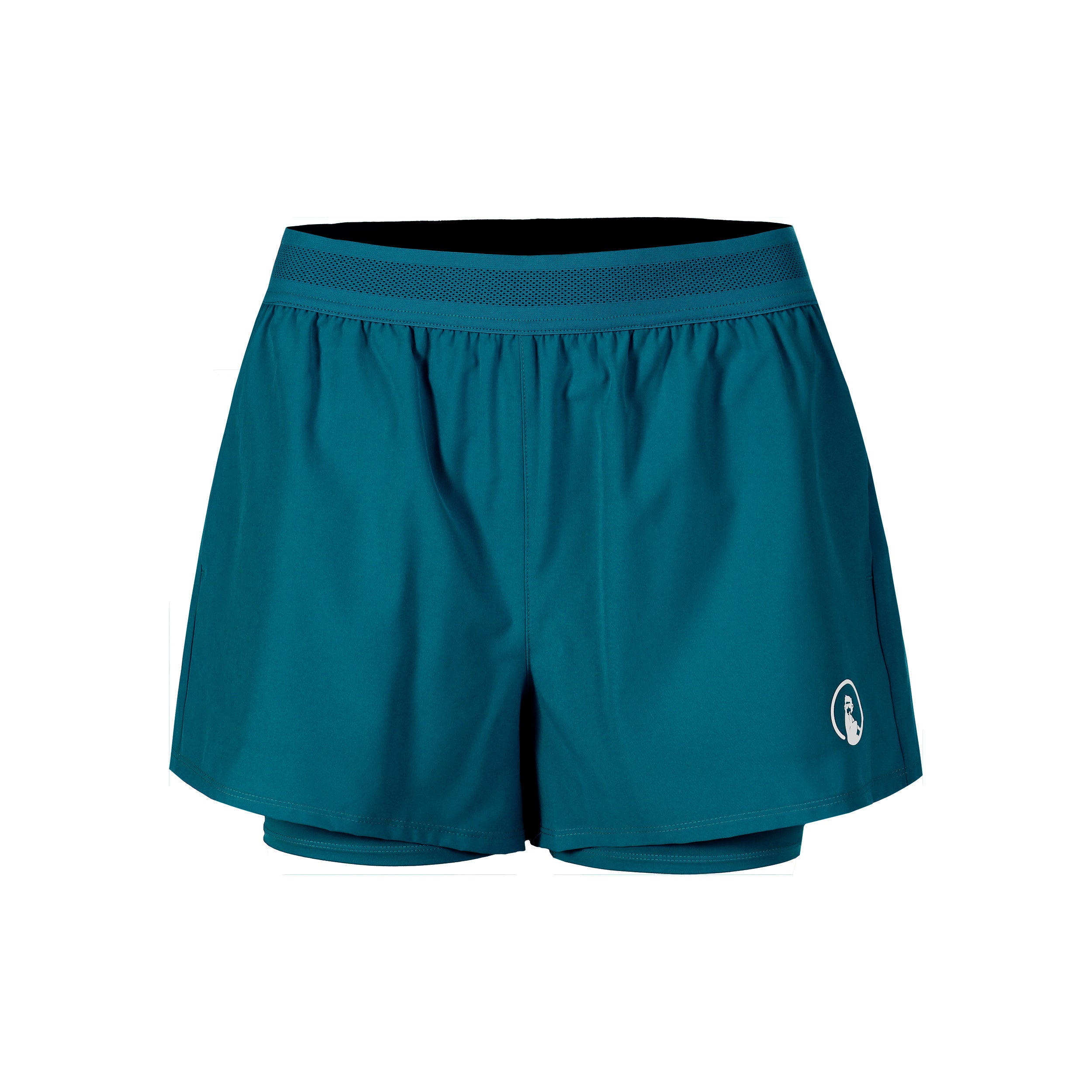 Quiet Please Create Rematch 2in1 Shorts Damen-Petrol,Weiß