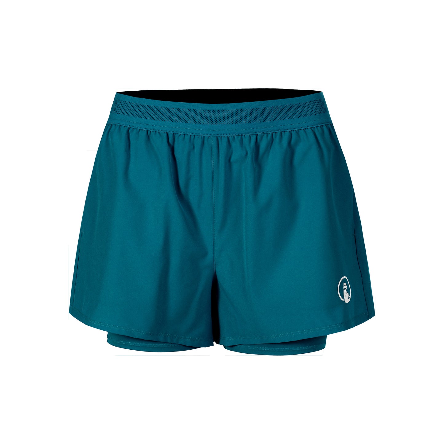 Quiet Please Create Rematch 2in1 Shorts Women-Petrol,White