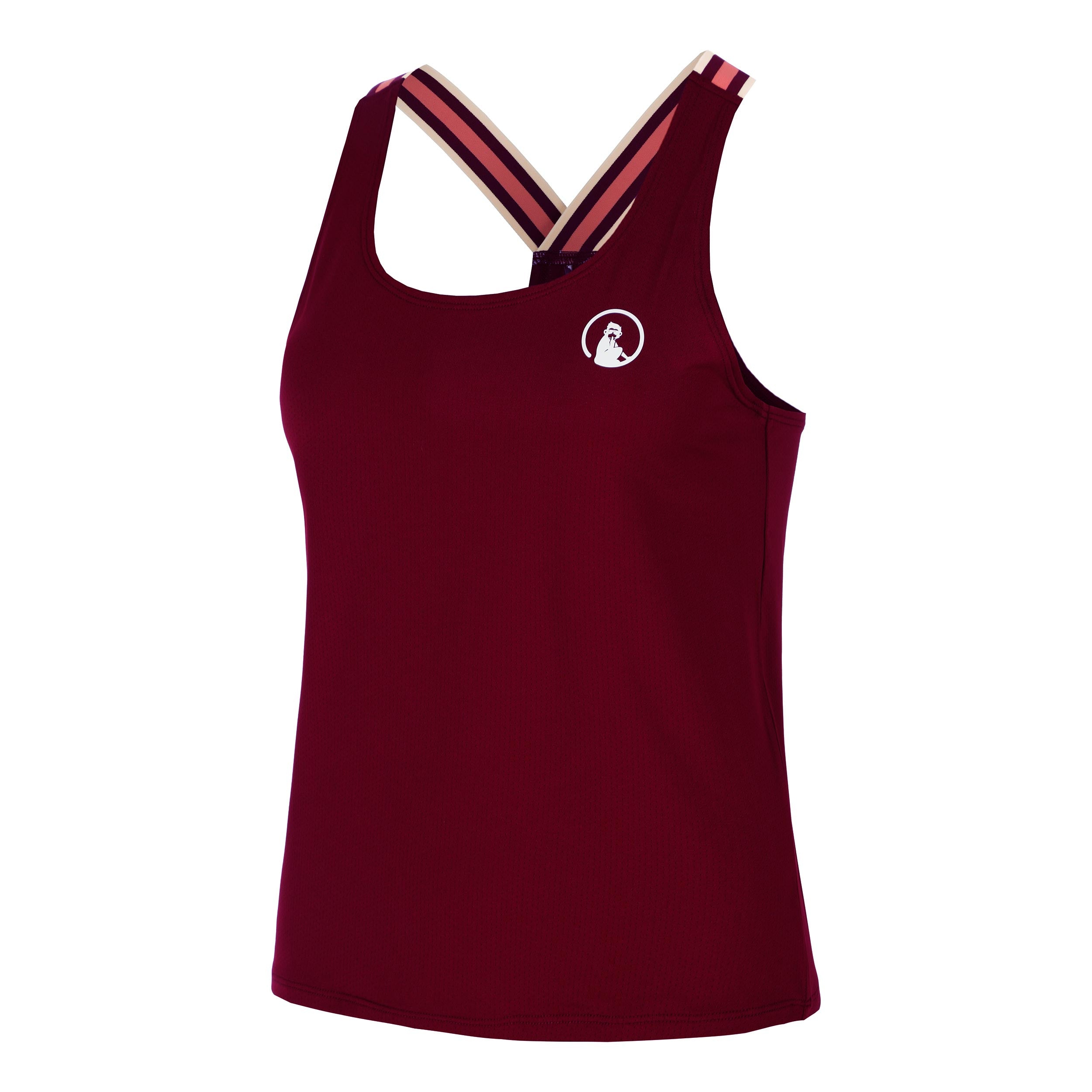 Quiet Please Endlessly Serve & Volley 2.0 Tank Top Women-Wine Red,Multicoloured