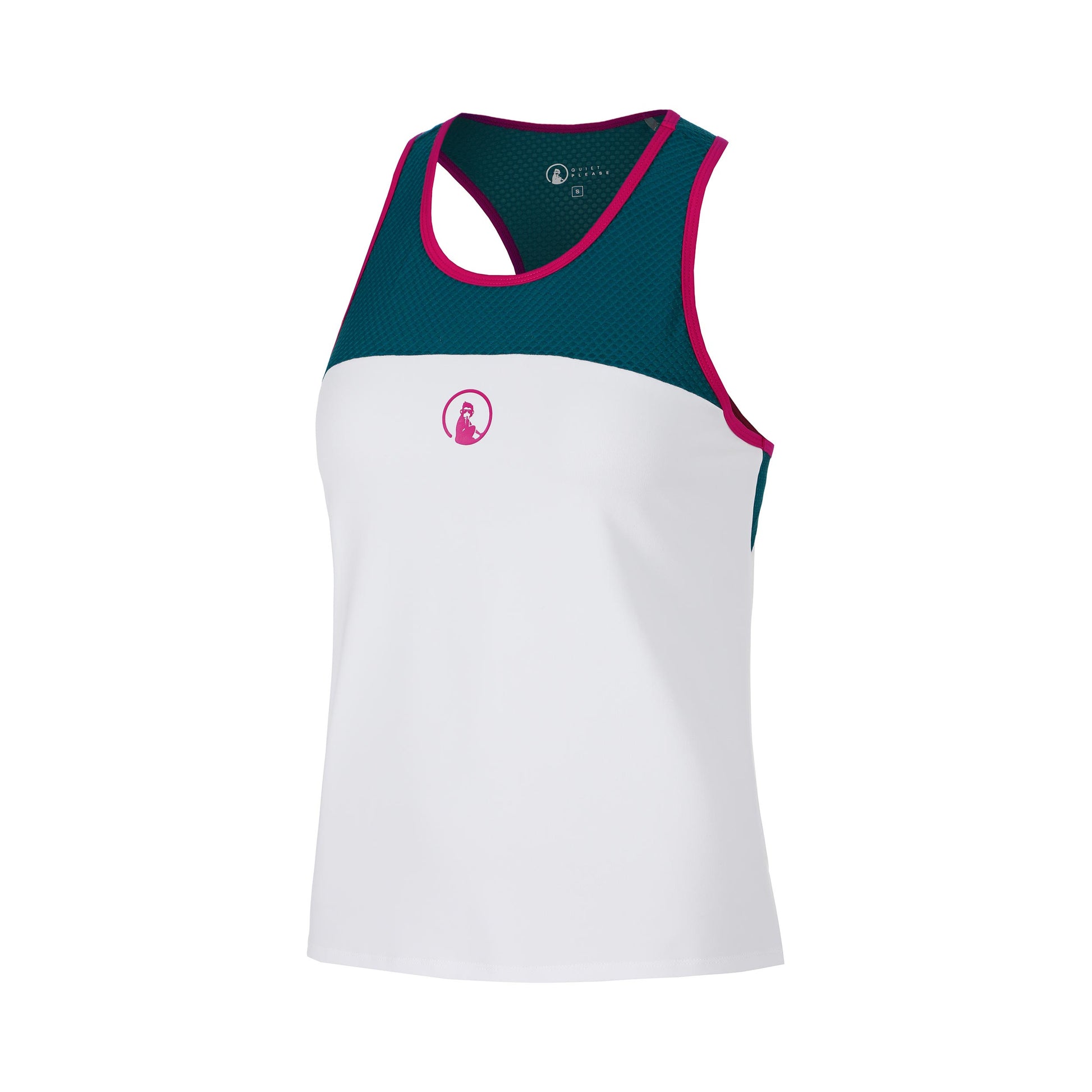 Quiet Please Create Racerback Tank-Top Mädchen-Petrol,Mehrfarbig