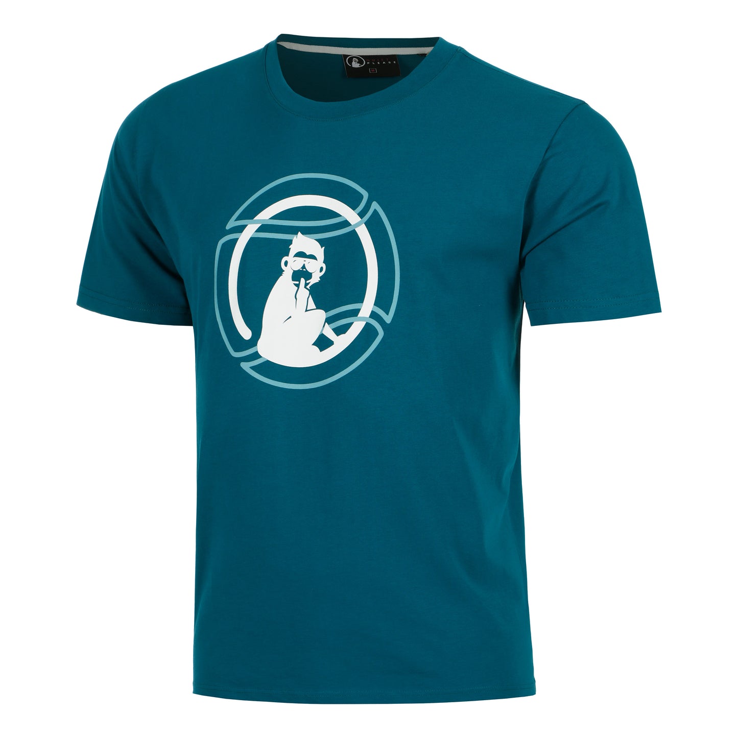 Quiet Please Create Bracket T-Shirt Men-Petrol,Multicoloured