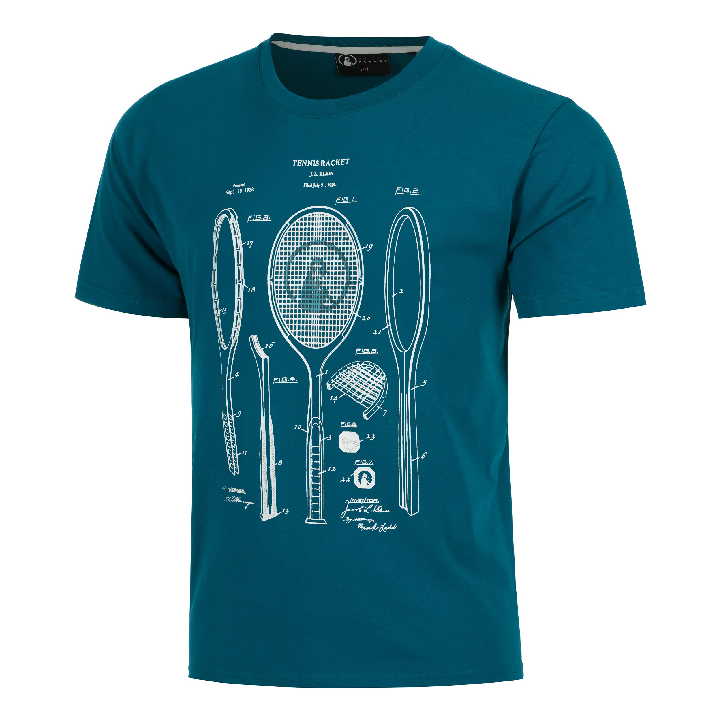 Quiet Please Create Rackitecture T-Shirt Men-Petrol,White