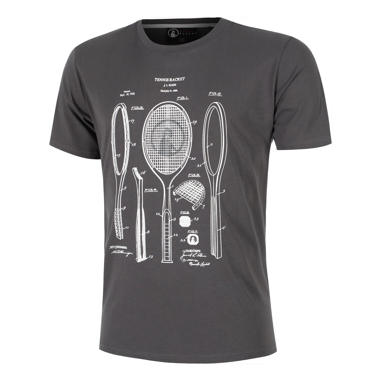 Quiet Please Endlessly Rackitecture T-Shirt Men-Anthracite,White