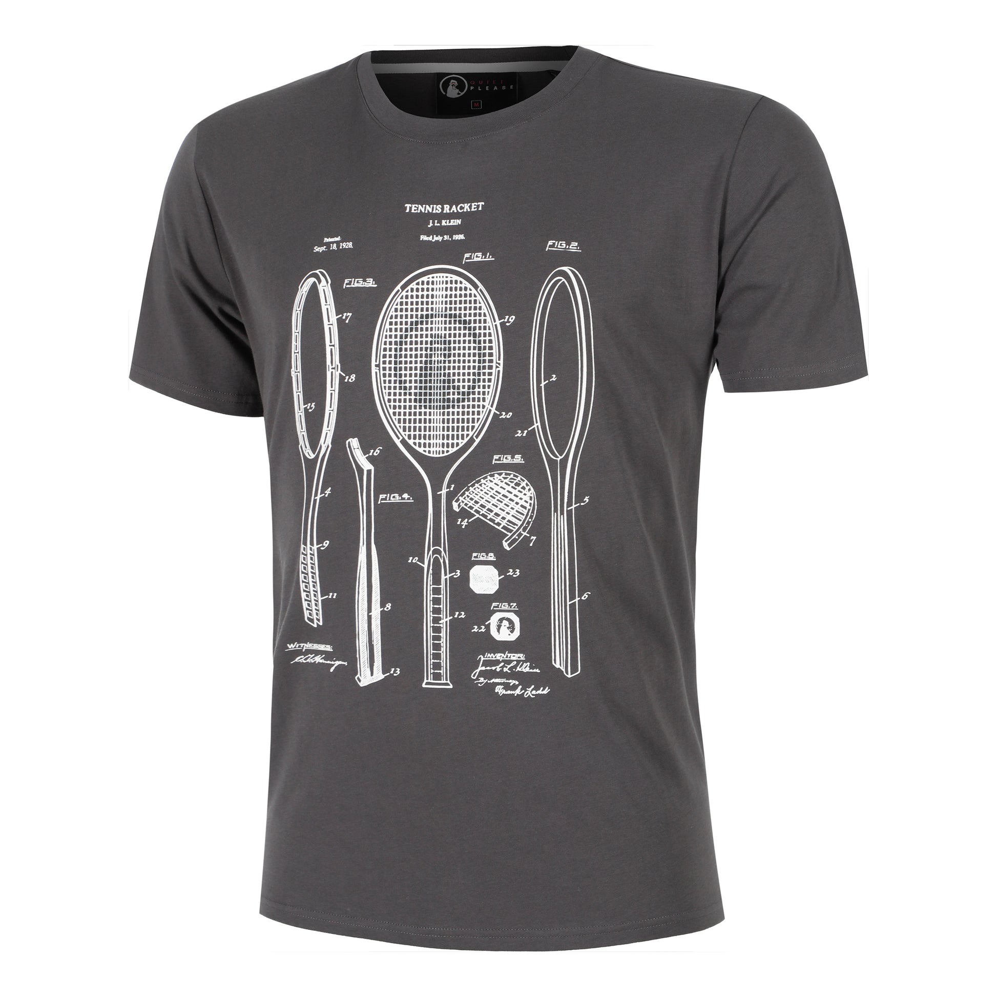 Quiet Please Endlessly Rackitecture T-Shirt Men-Anthracite,White