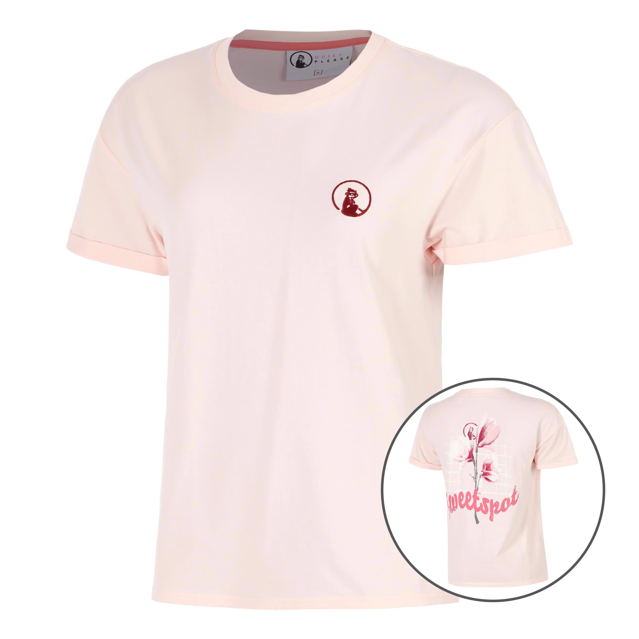 Quiet Please Endlessly Flower T-Shirt Women-Pink,Multicoloured