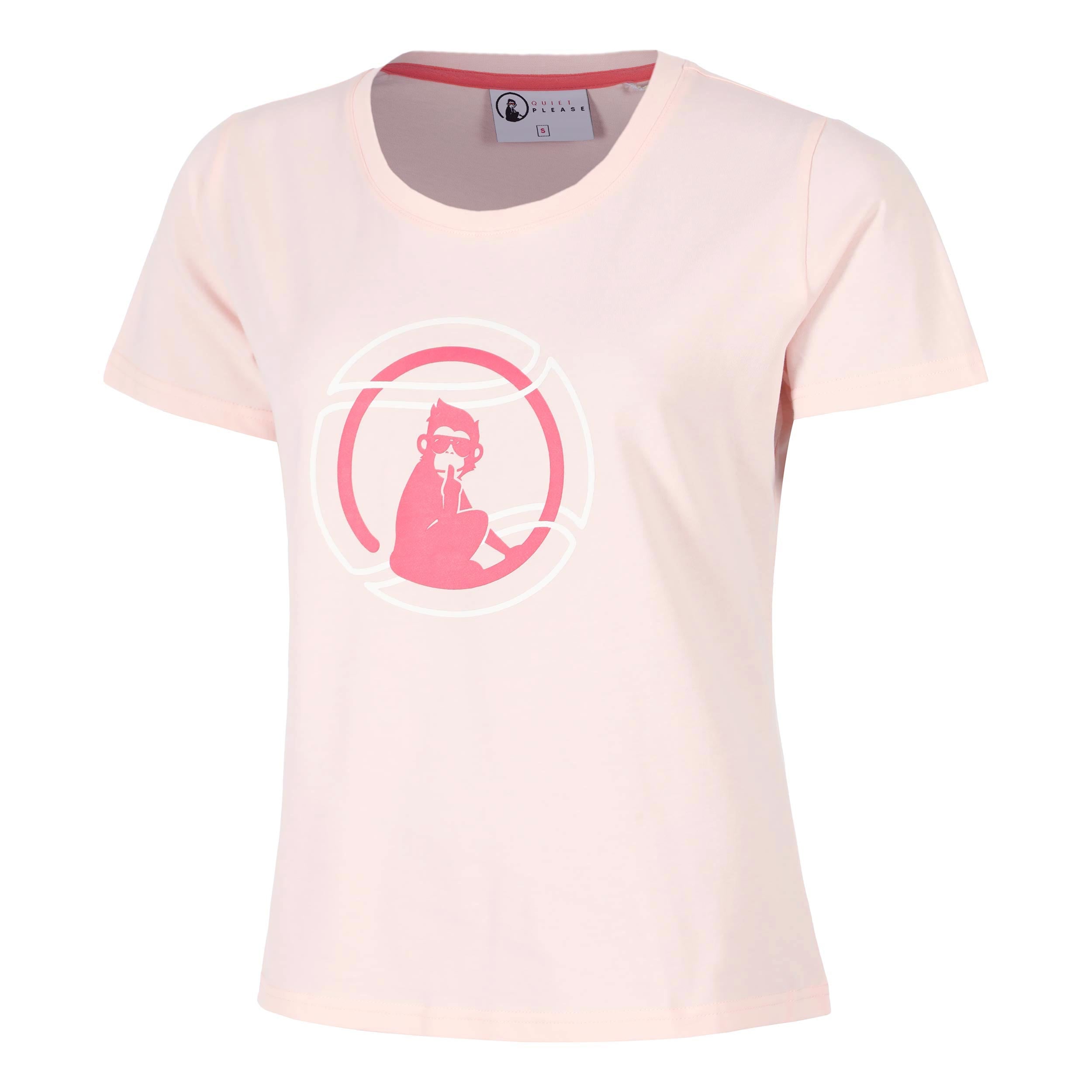Quiet Please Endlessly Bracket T-Shirt Damen-Rosa,Mehrfarbig