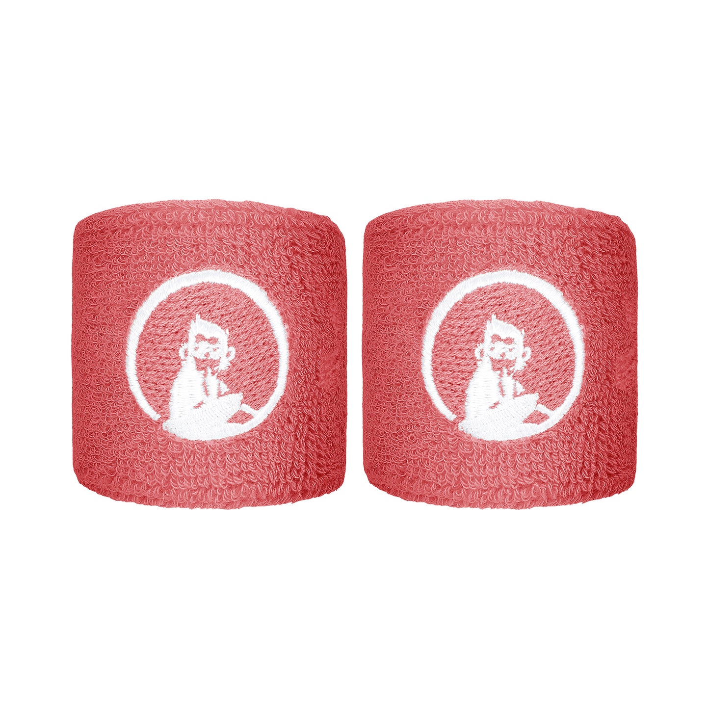 Quiet Please Wristband 2 Pack short - coral, white