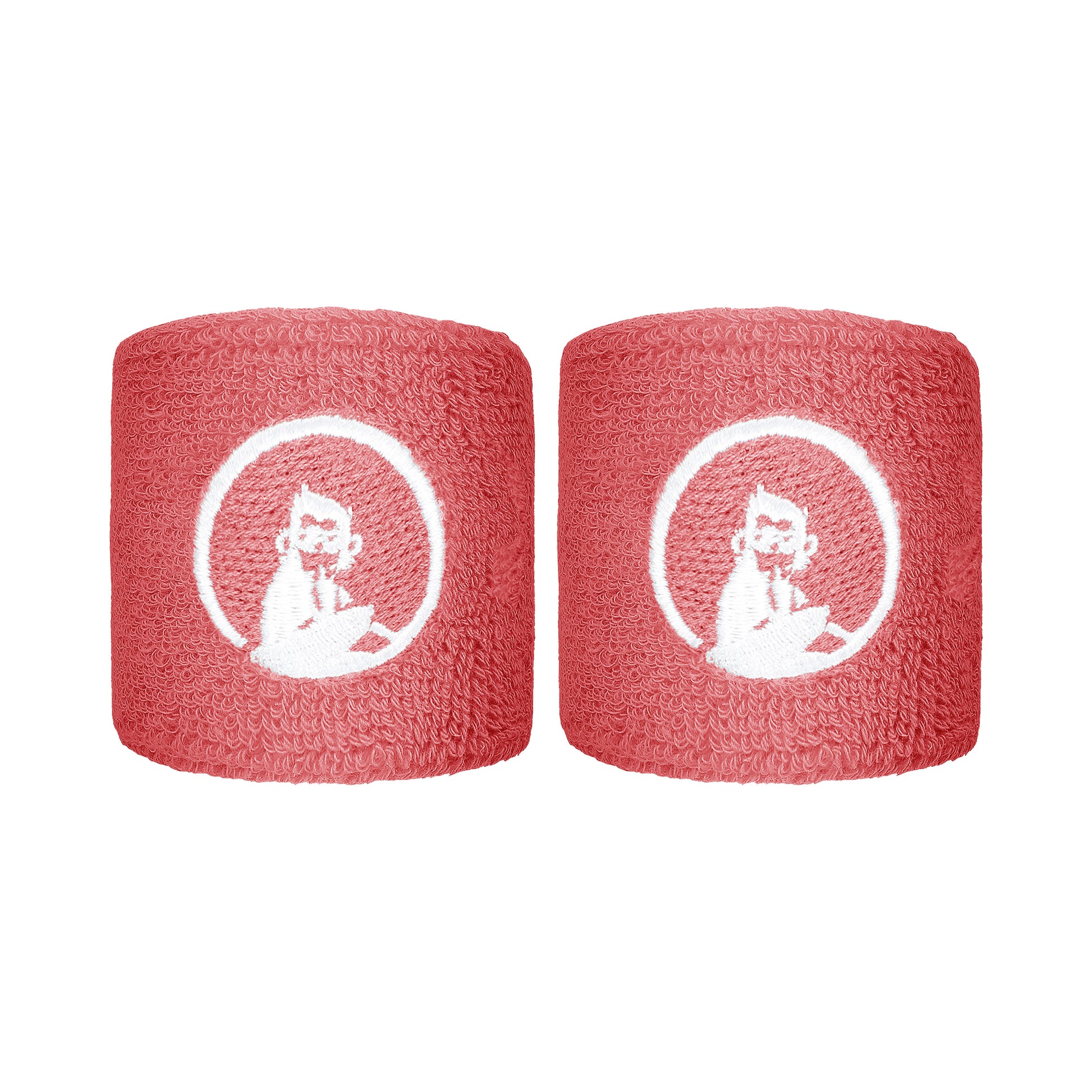 Quiet Please Wristband 2 Pack short - coral, white