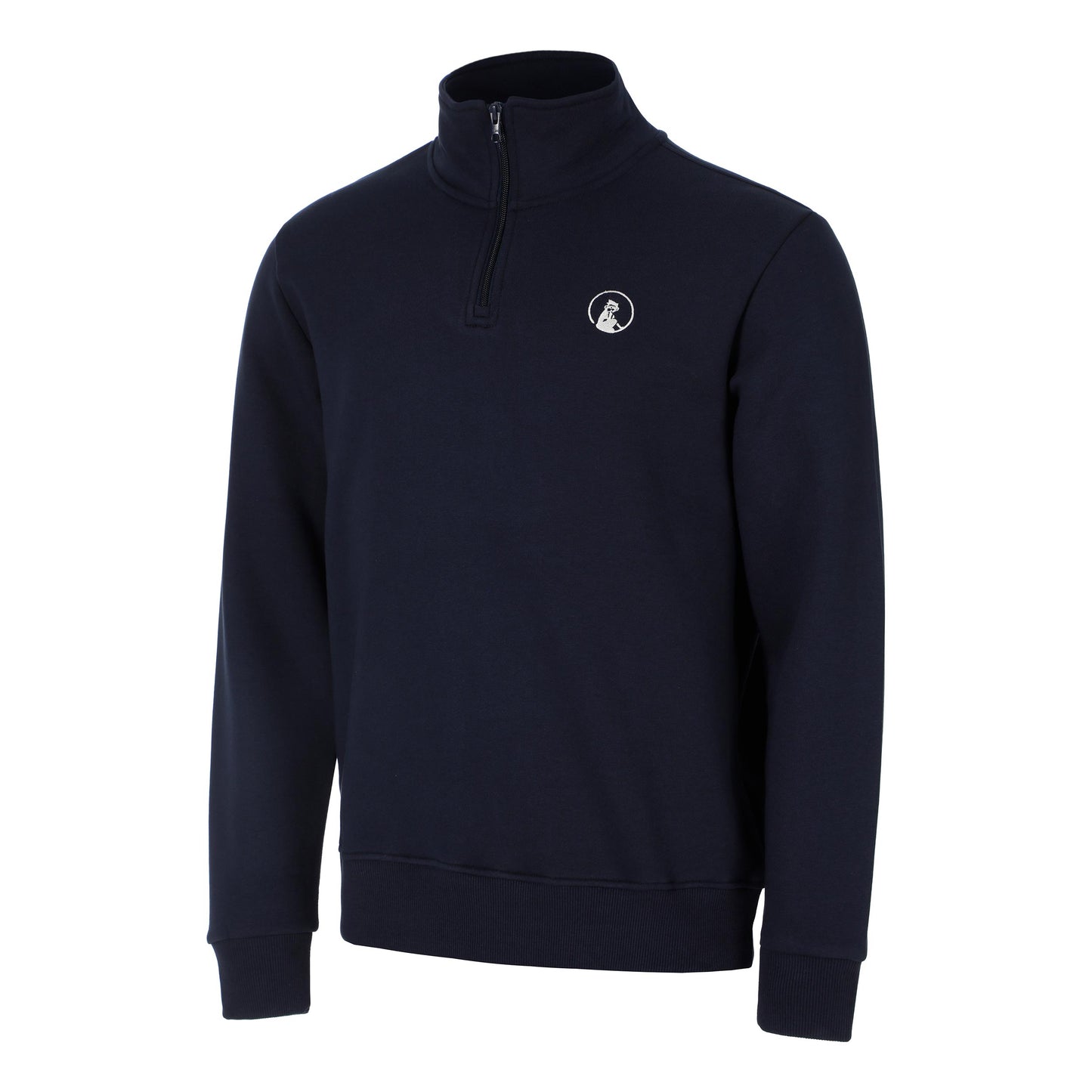 Quiet Please Essential Troyer Sweatshirt Men-dark blue