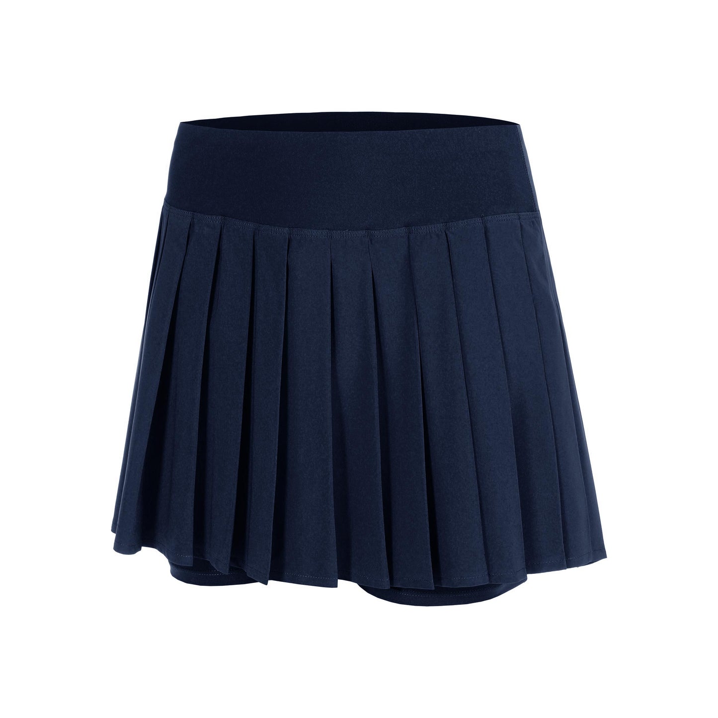 Quiet Please Love Pleated Skirt Women-dark blue
