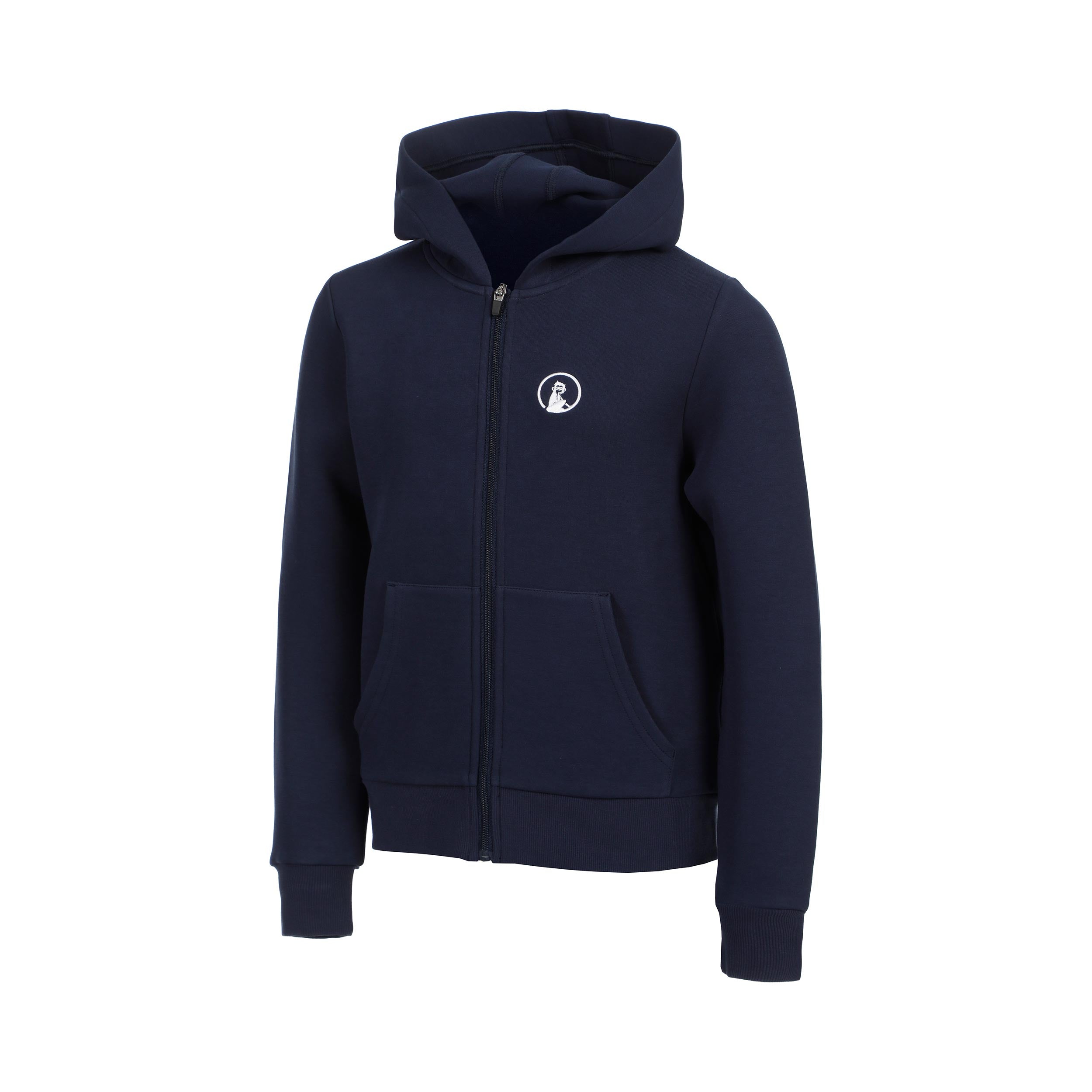 Quiet Please Essential Zip Zip Hoodie Kids - dark blue, white