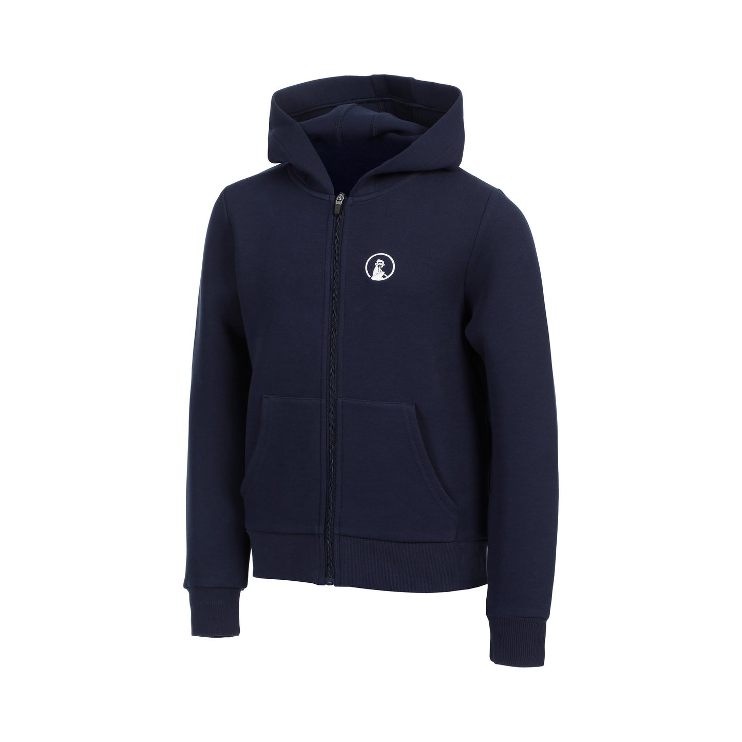 Quiet Please Essential Zip Zip Hoodie Kids - dark blue, white