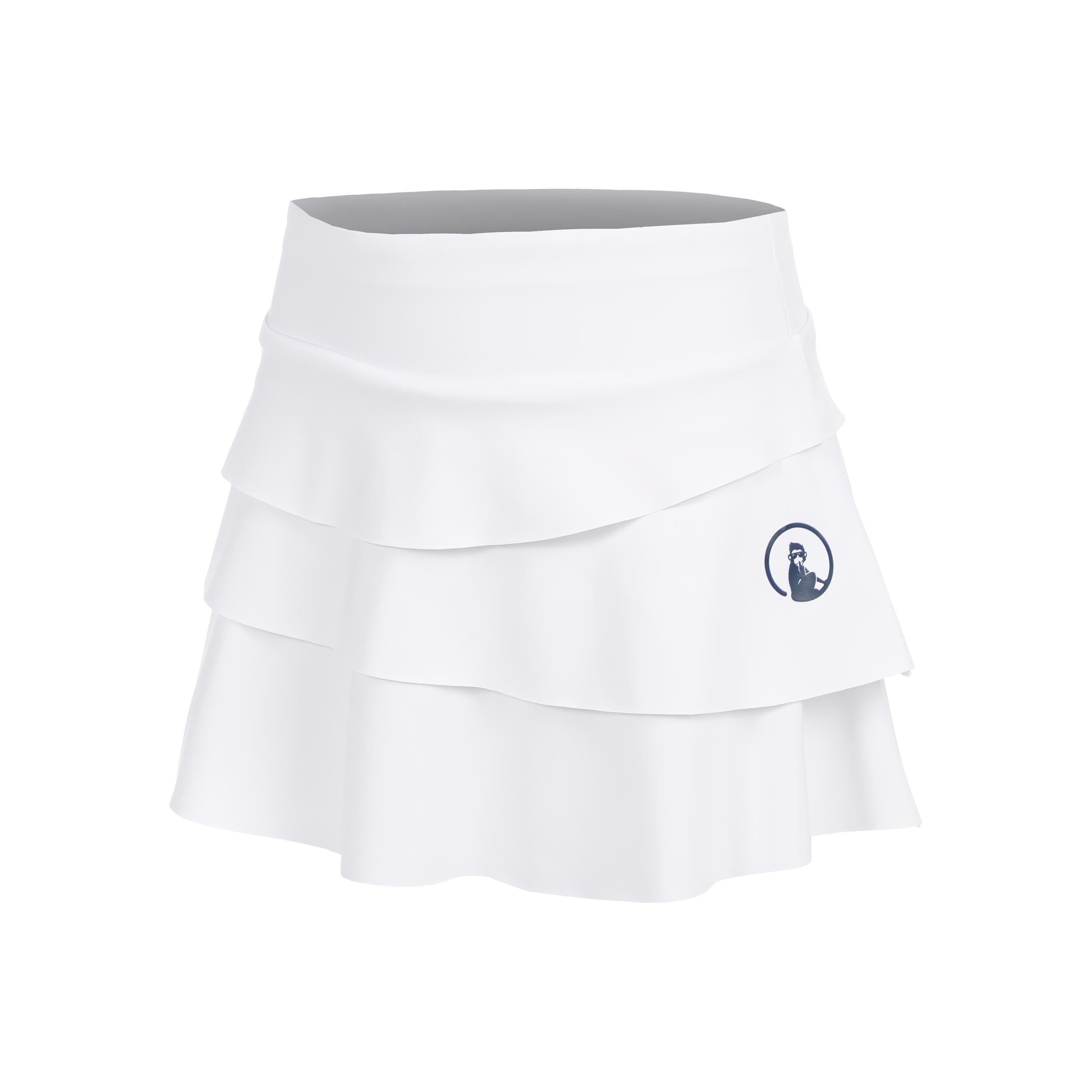 Quiet Please Flounce Skirt Girls-white