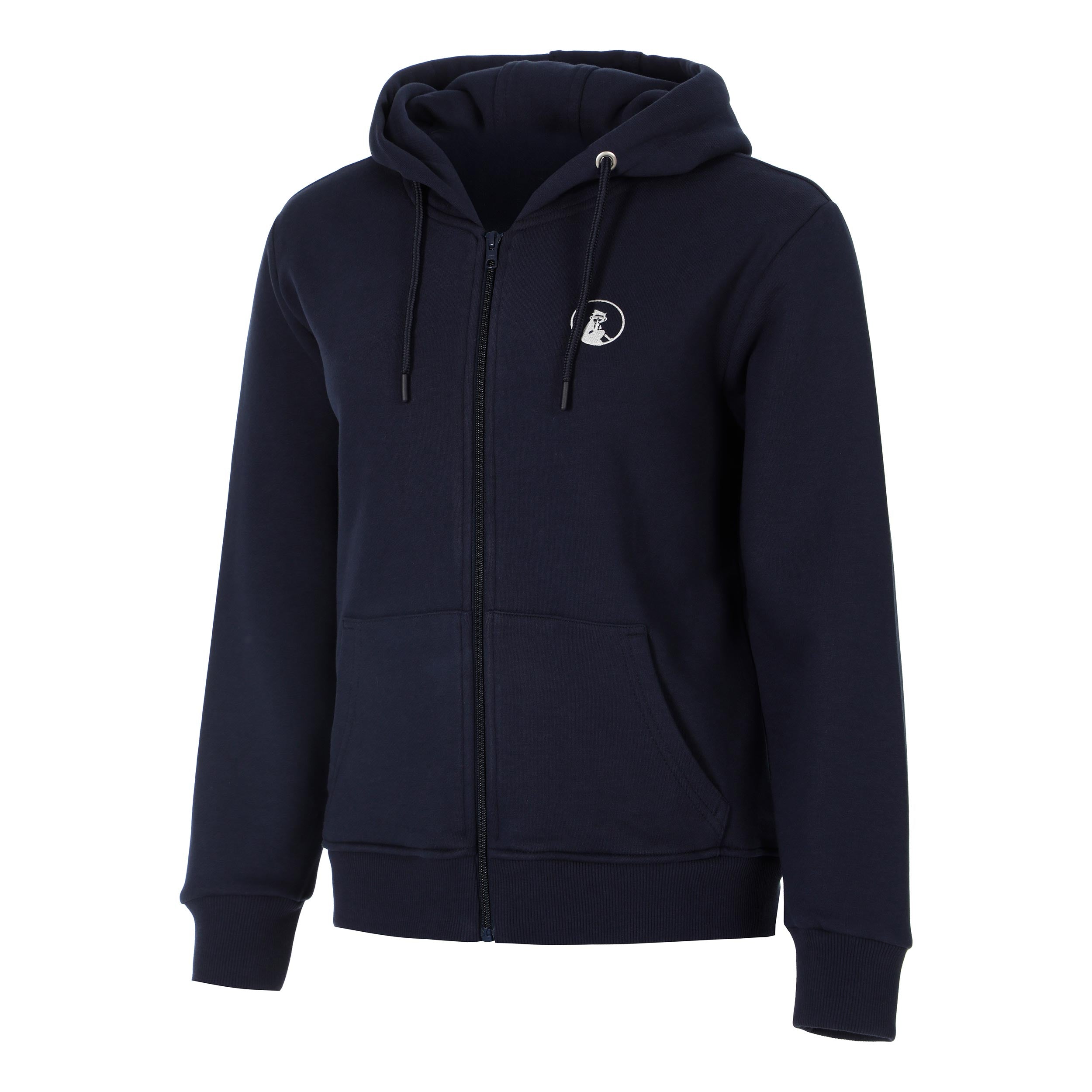 Quiet Please Essential Zip Zip Hoodie Women-dark blue