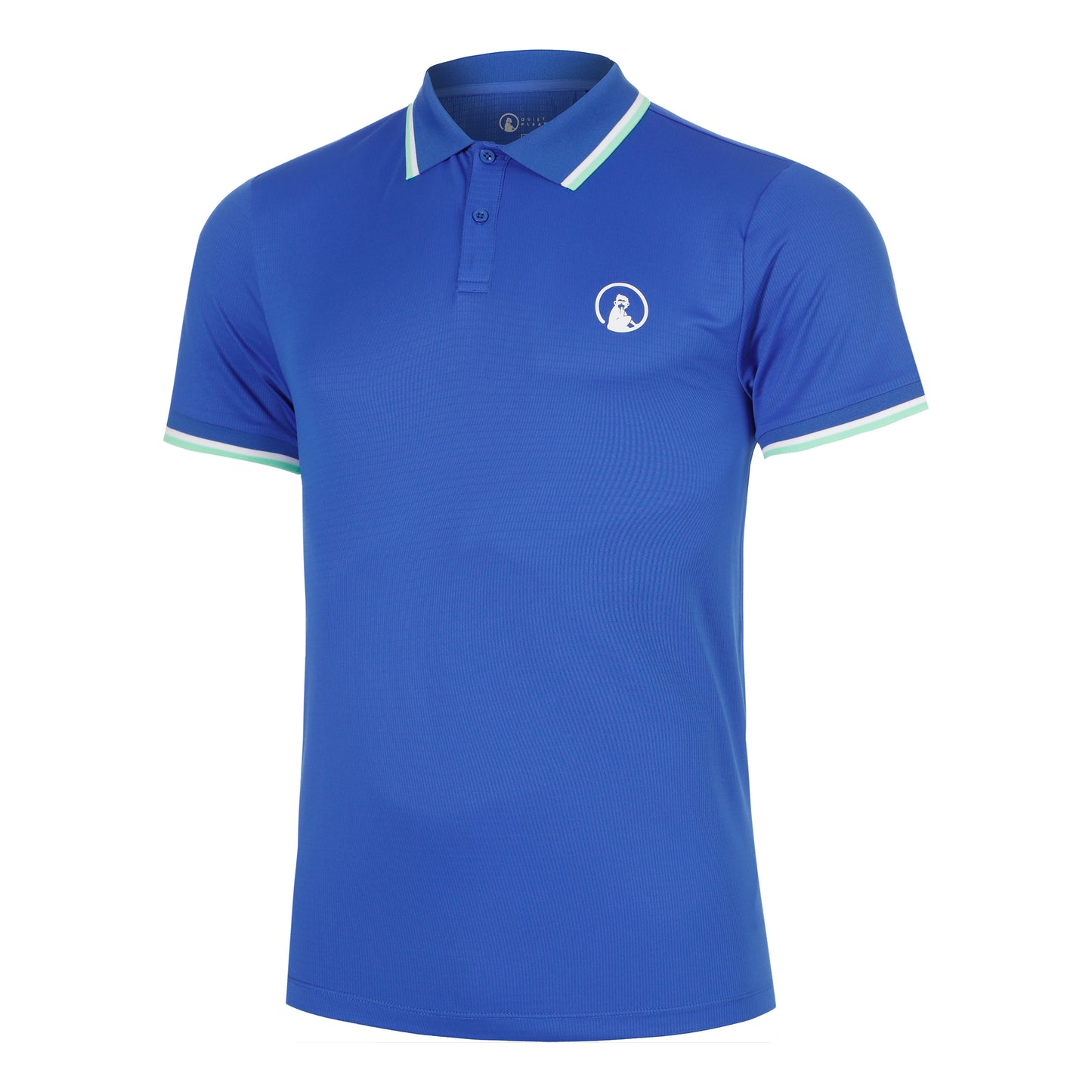 Quiet Please Joy Tournament Tipping Polo Men - blue, white