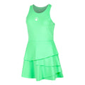 Joy Flounce Kleid Damen - grün, weiß