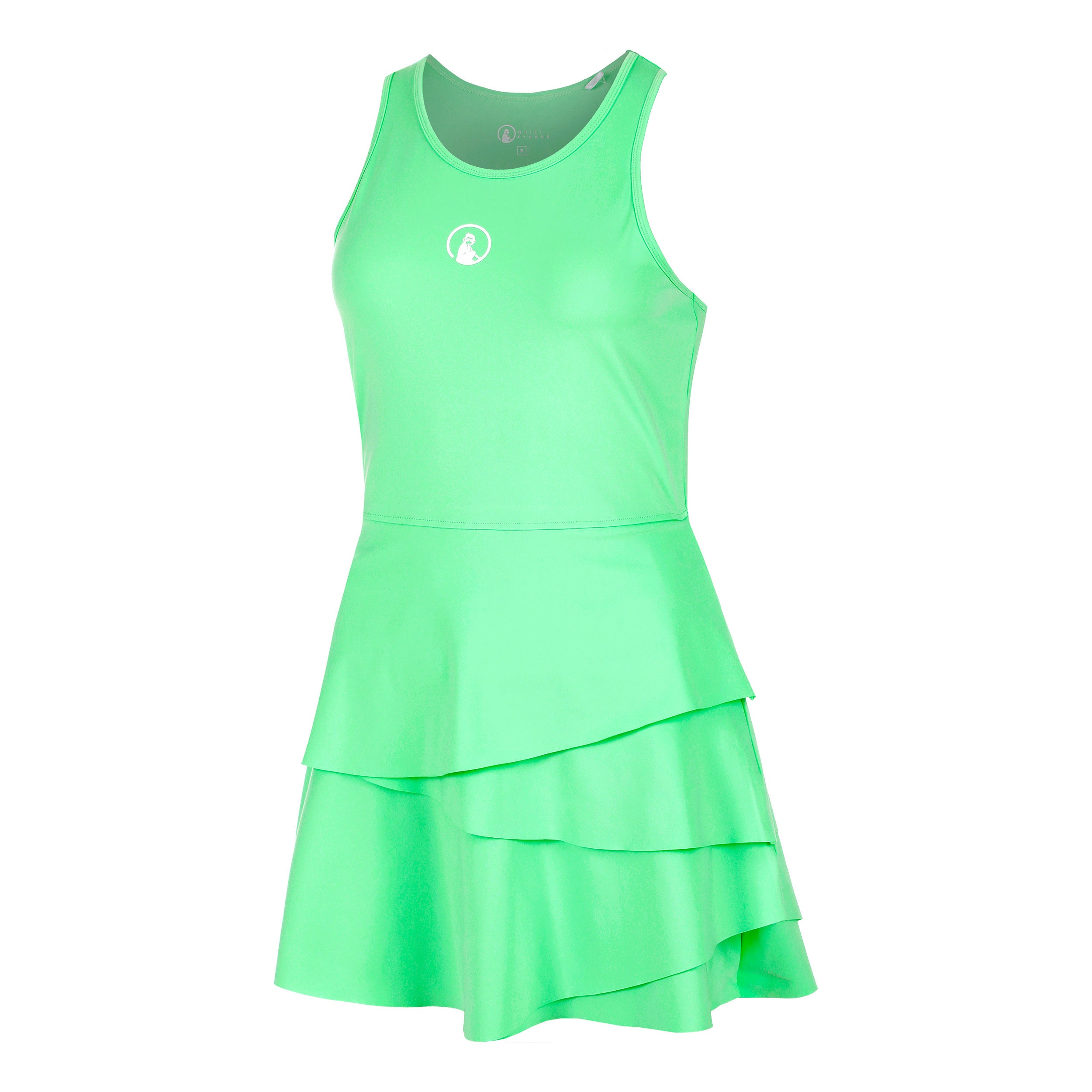 Quiet Please Joy Flounce Dress Women - green, white