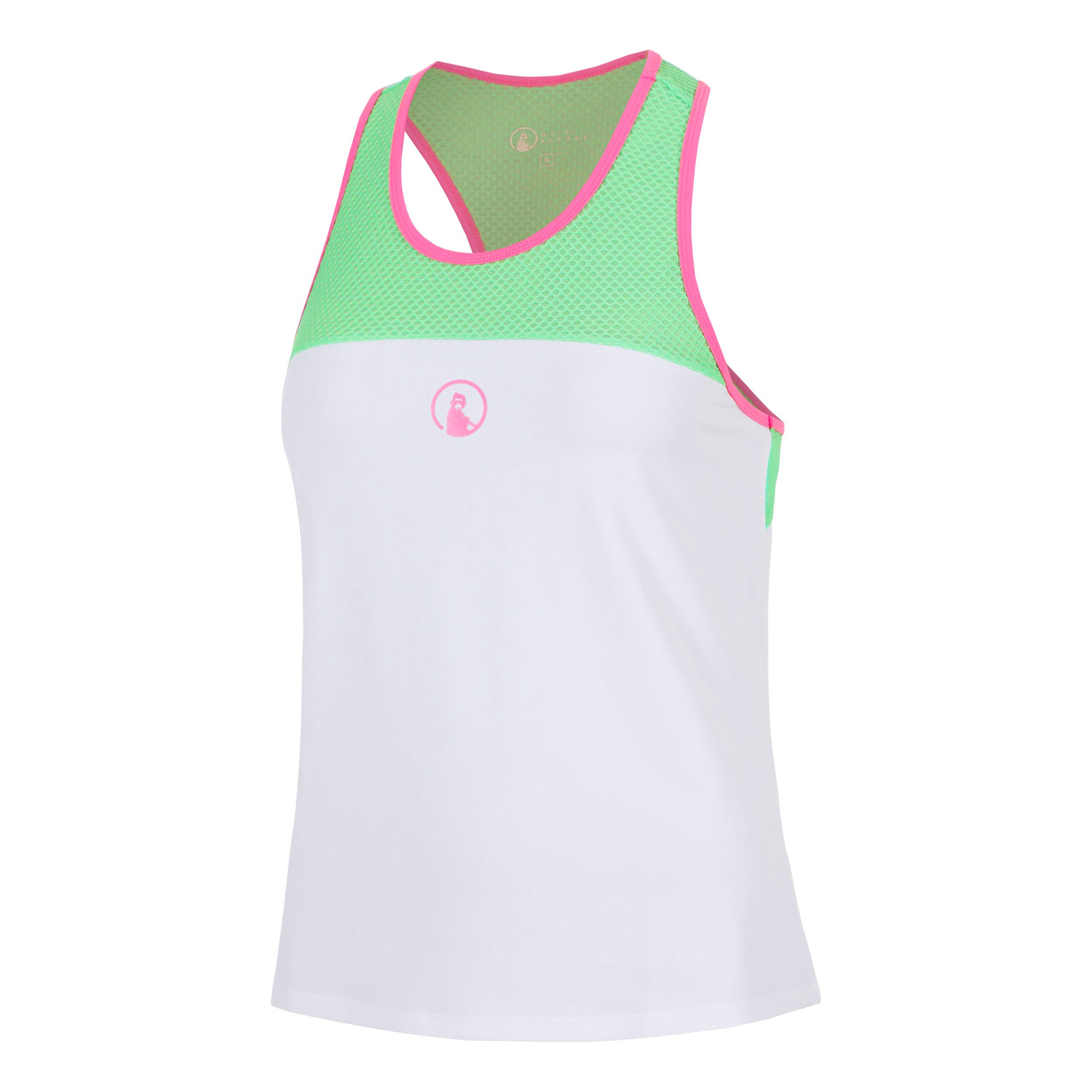 Quiet Please Joy Racerback Tank Top Women - green, pink