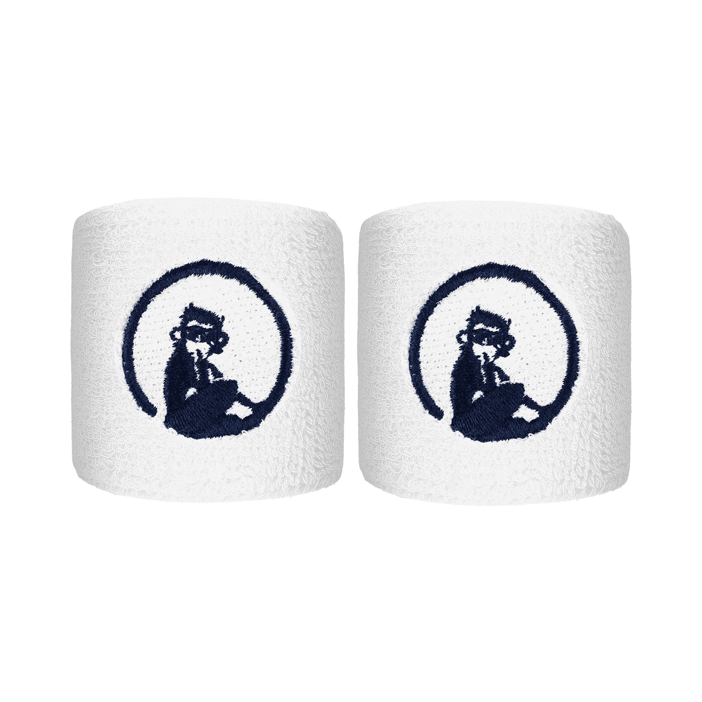 Quiet Please Wristband 2 Pack short - white, dark blue