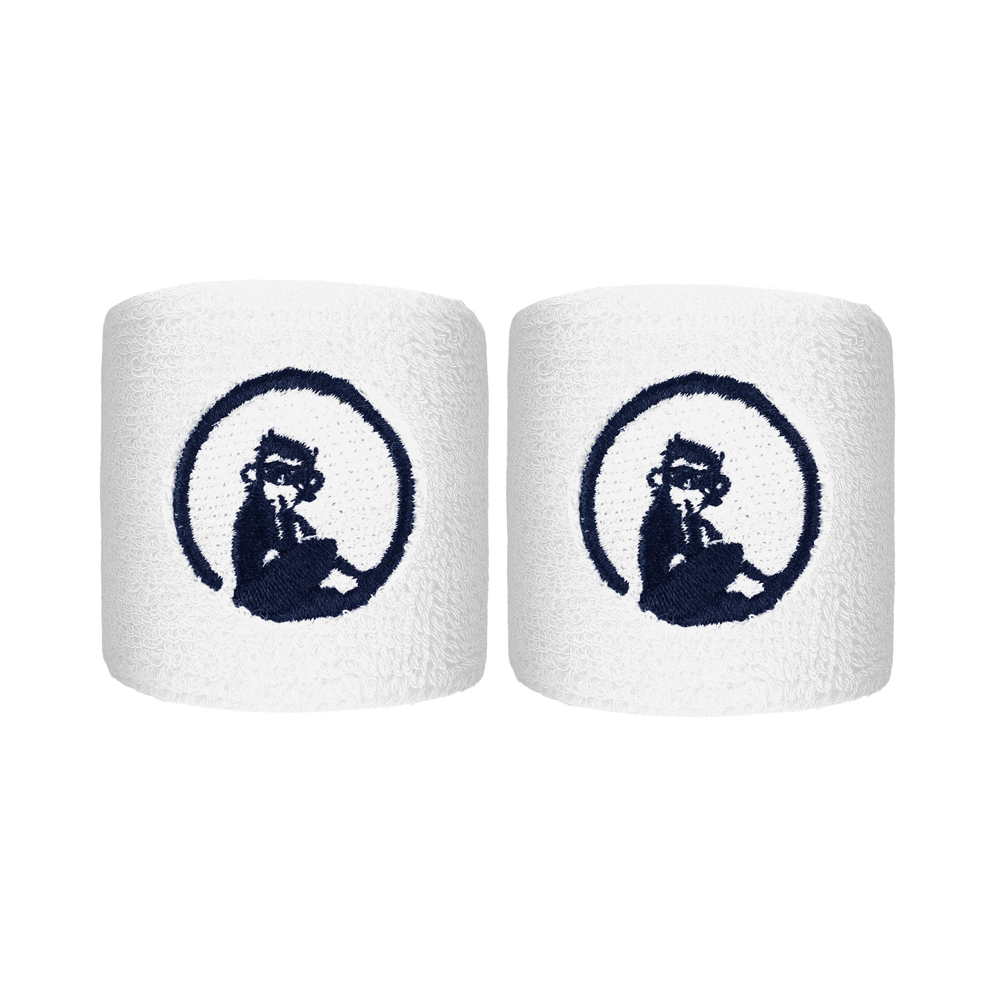 Quiet Please Wristband 2 Pack short - white, dark blue