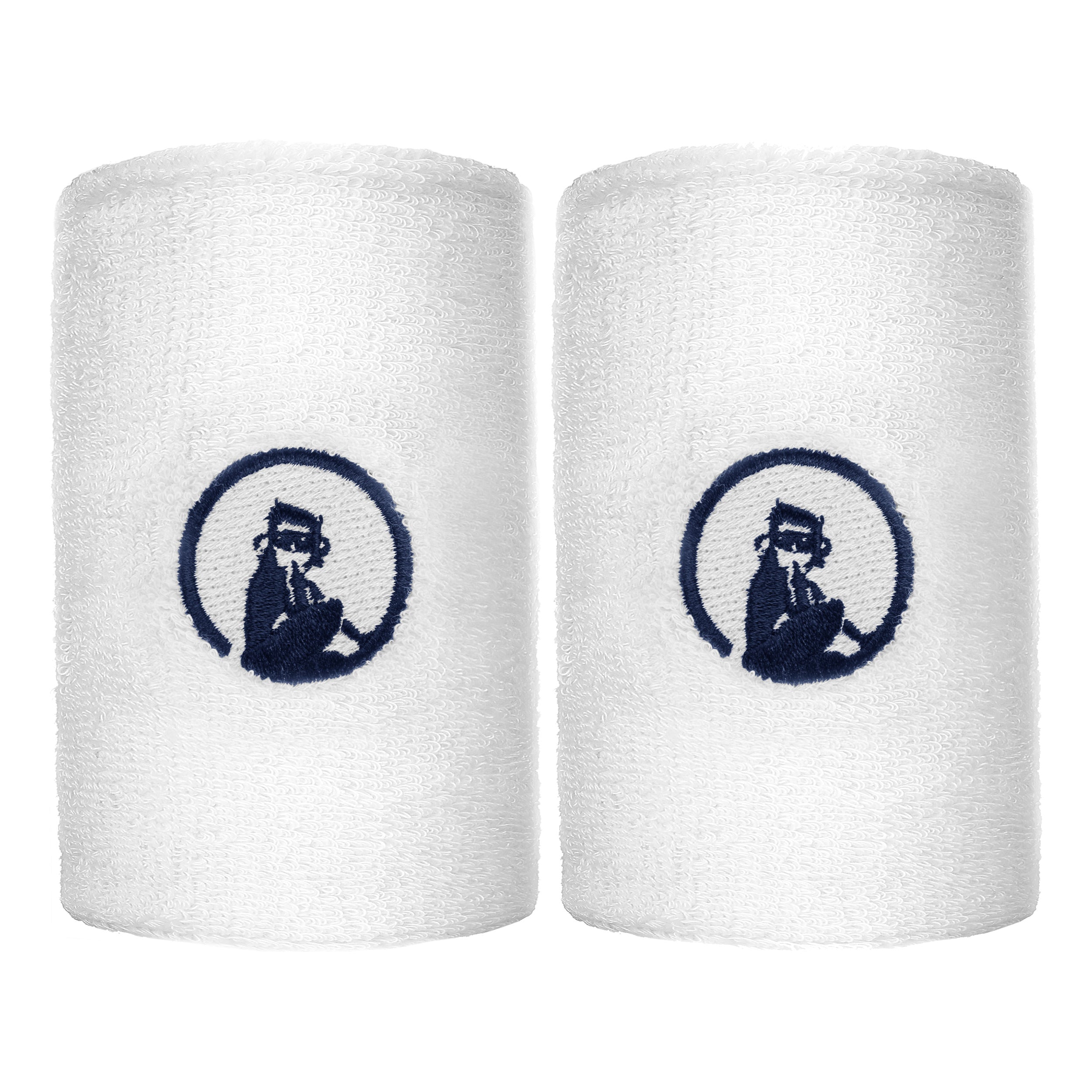 Quiet Please Wristband 2 Pack long - white, dark blue