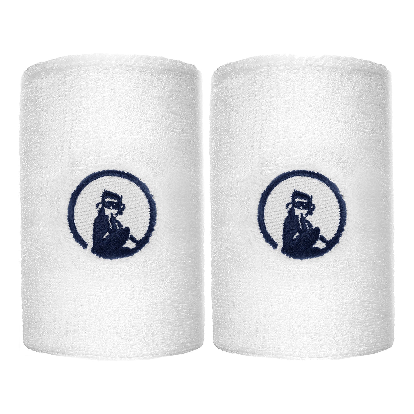 Quiet Please Wristband 2 Pack long - white, dark blue