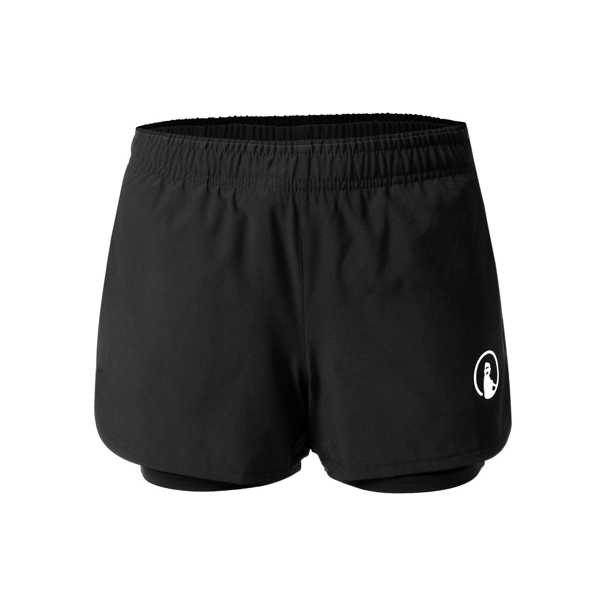 Quiet Please Match 2in1 Shorts Mädchen-Schwarz,Weiß