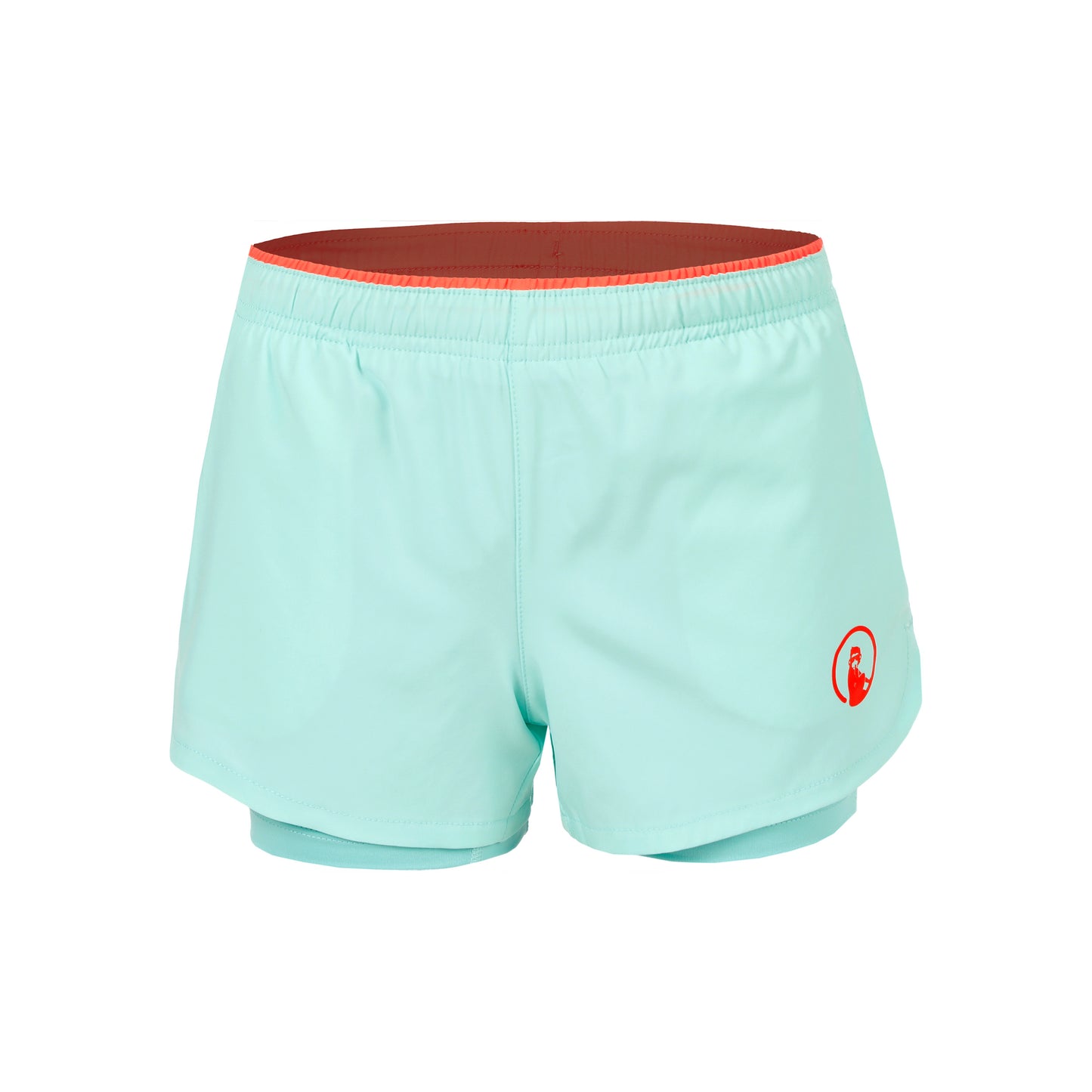 Quiet Please Point 2in1 Shorts Mädchen - türkis, rot