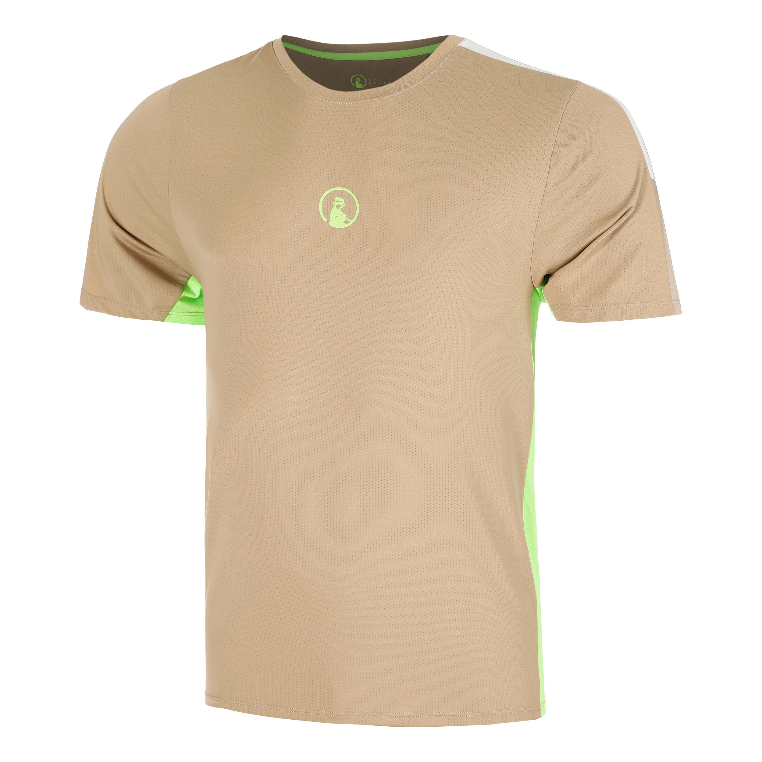 Quiet Please Wild Receiver Verti T-Shirt Men-Beige,Multicoloured