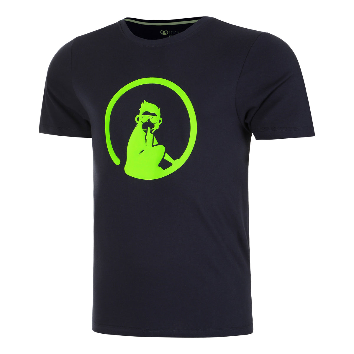 Quiet Please Wild Trainings T-Shirt Men-Dark Blue,Neon Green