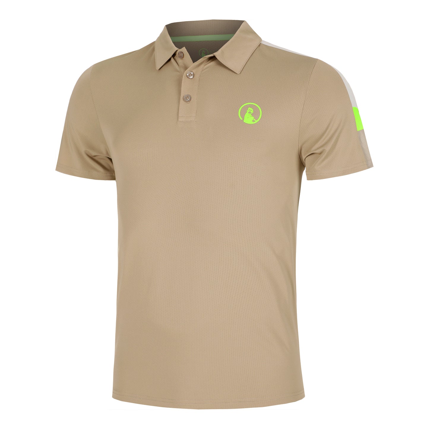 Quiet Please Wild Tournament Hori Polo Men-Beige,Multicoloured