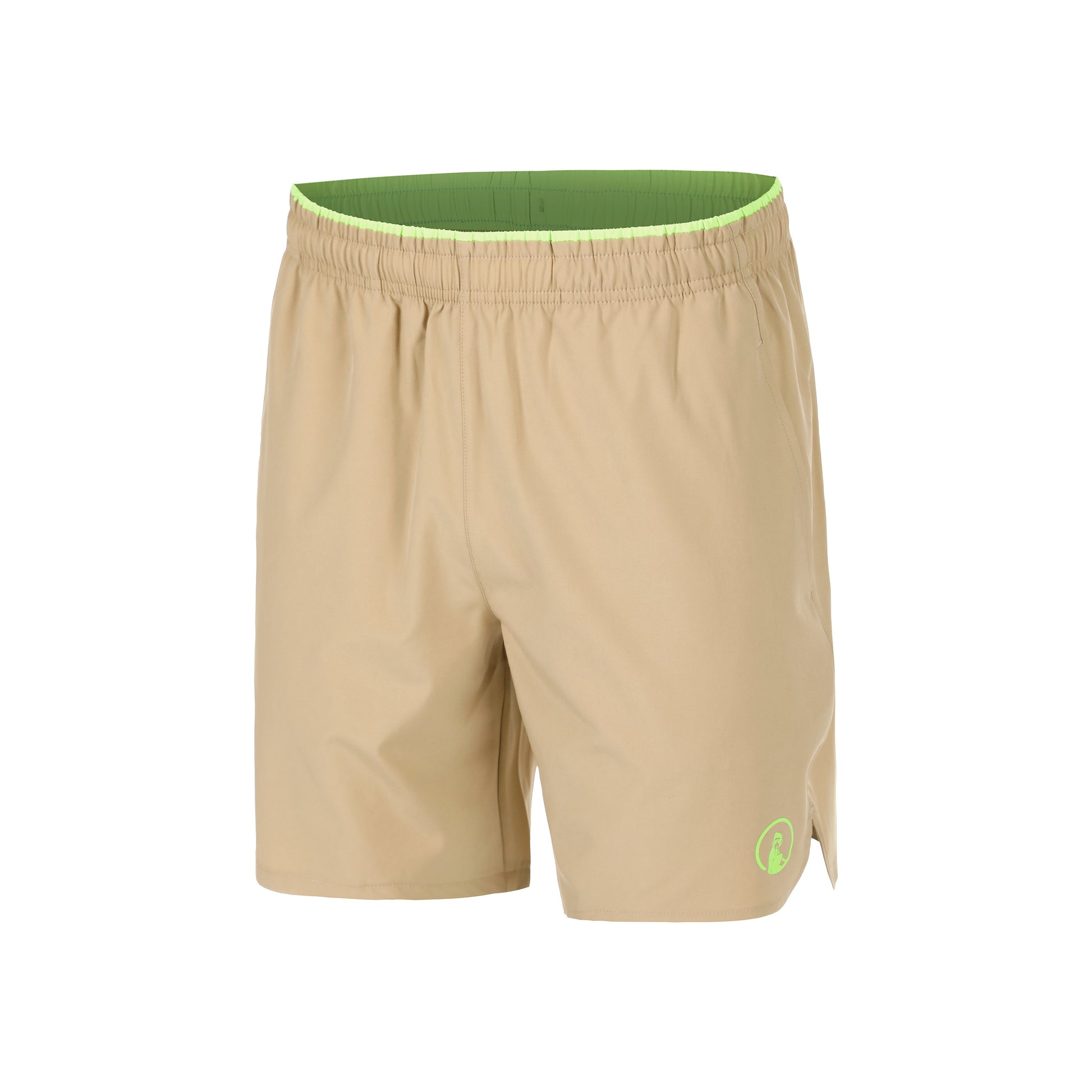 Quiet Please Wild Slam Shorts Men-Beige,Neon Green