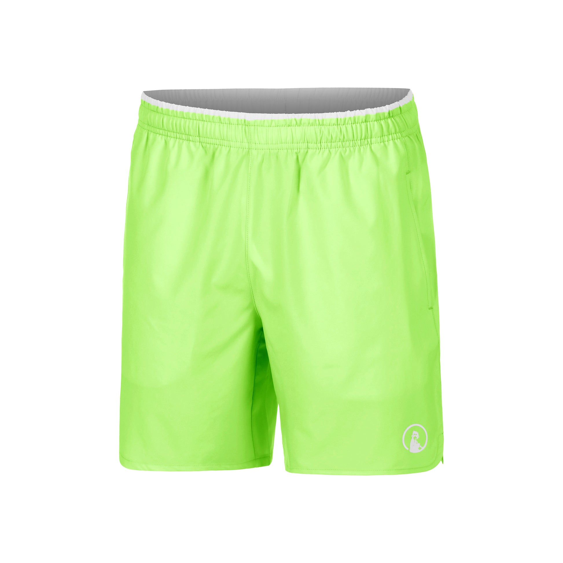 Quiet Please Wild Slam Shorts Men-Neon Green,White