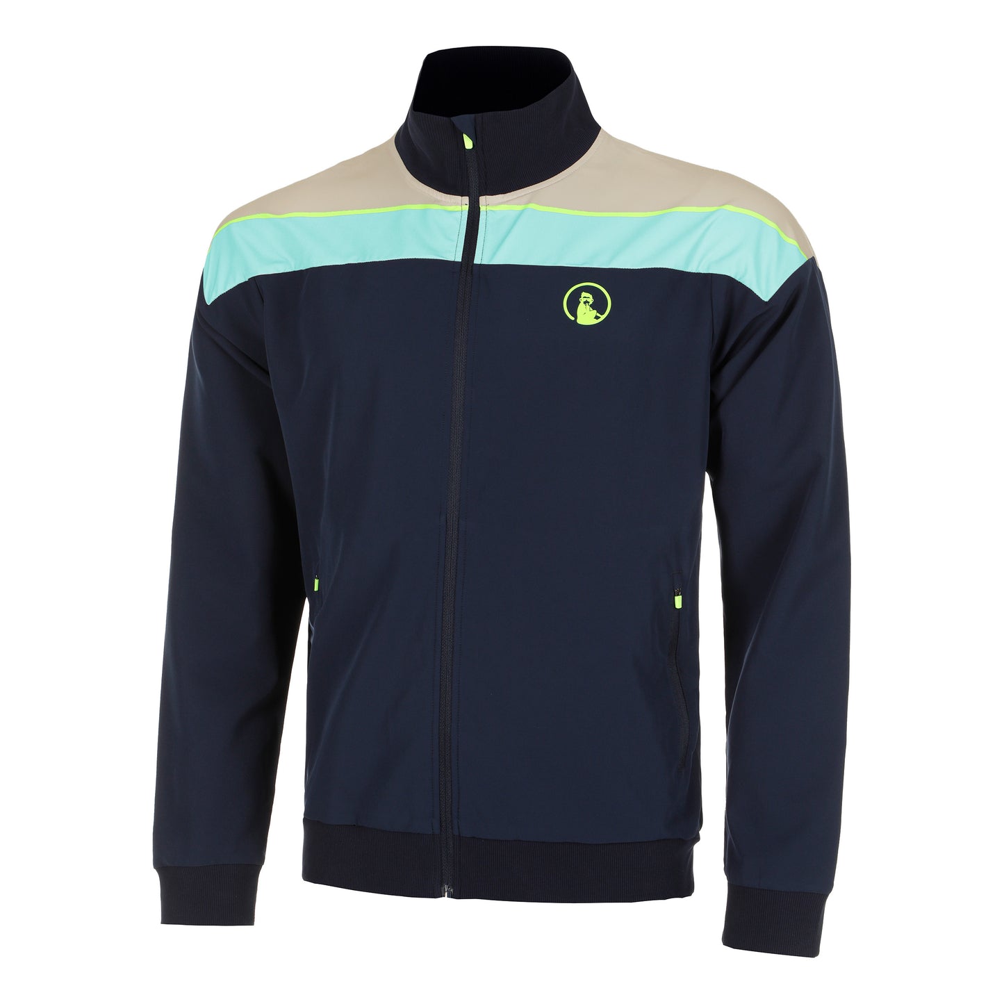 Quiet Please Wild Return Block Trainingsjacke Herren-Dunkelblau,Mehrfarbig