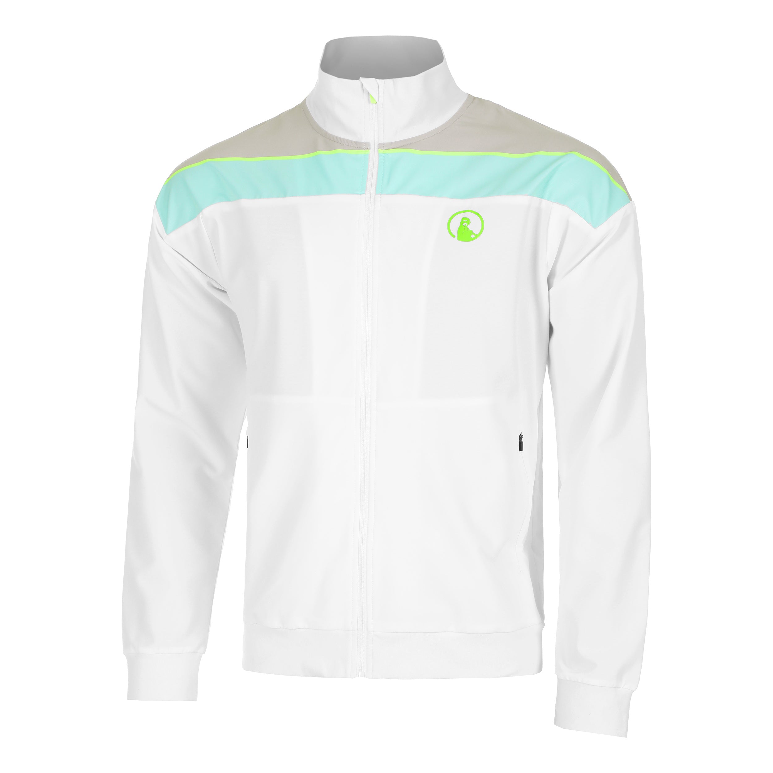 Quiet Please Wild Return Block Training Jacket Men-White,Multicoloured