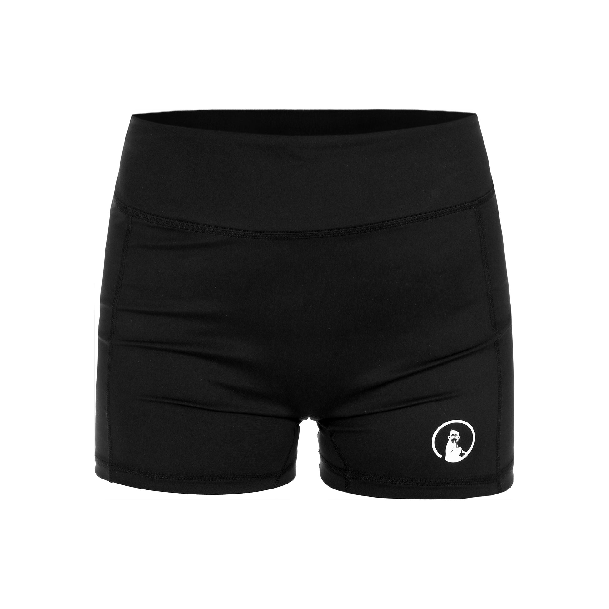 Quiet Please Break Ball Shorts Women-Black,White