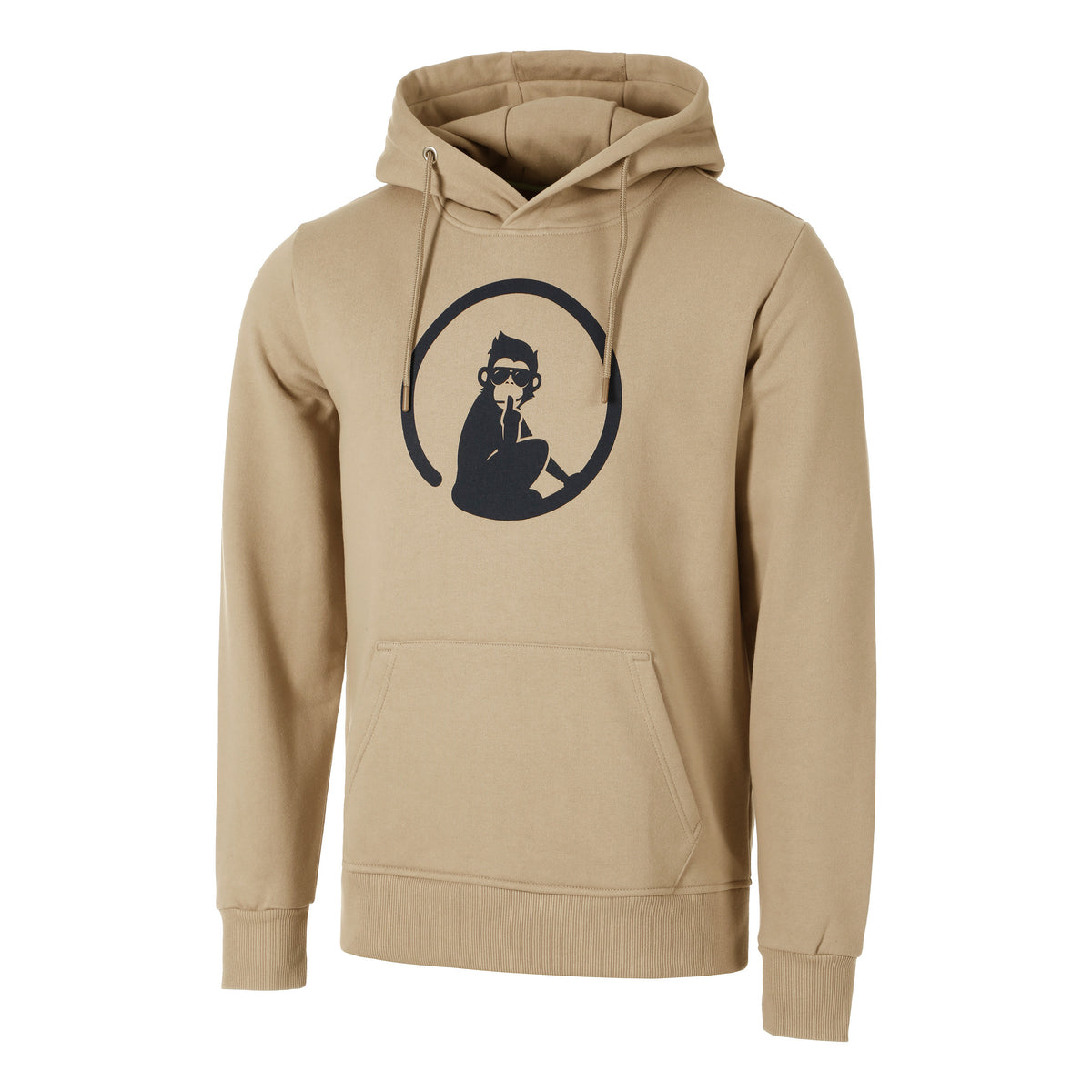 Quiet Please Wild Logo Hoody Men-Beige,Dark Blue