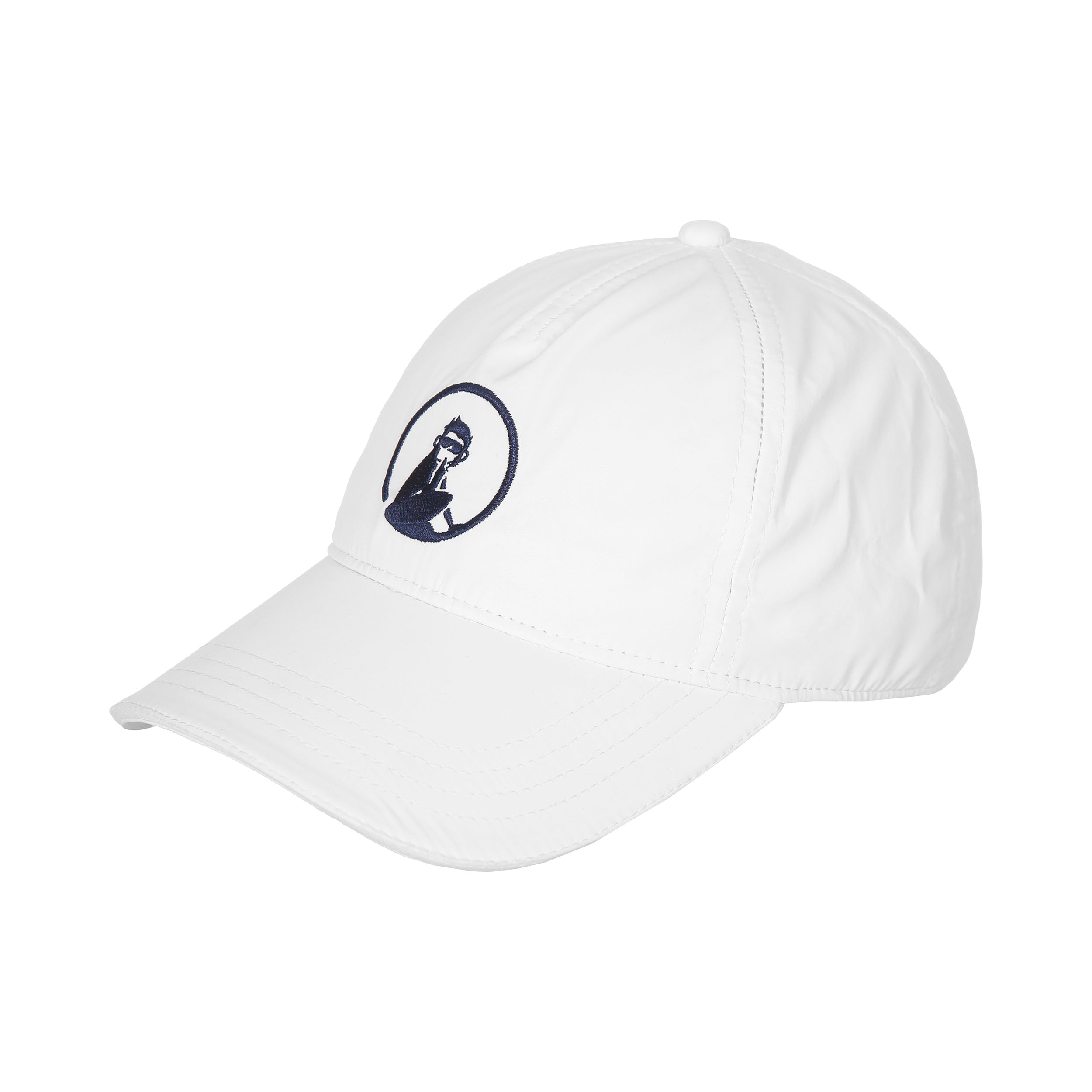 Quiet Please Court Cap Kids-white,dark blue
