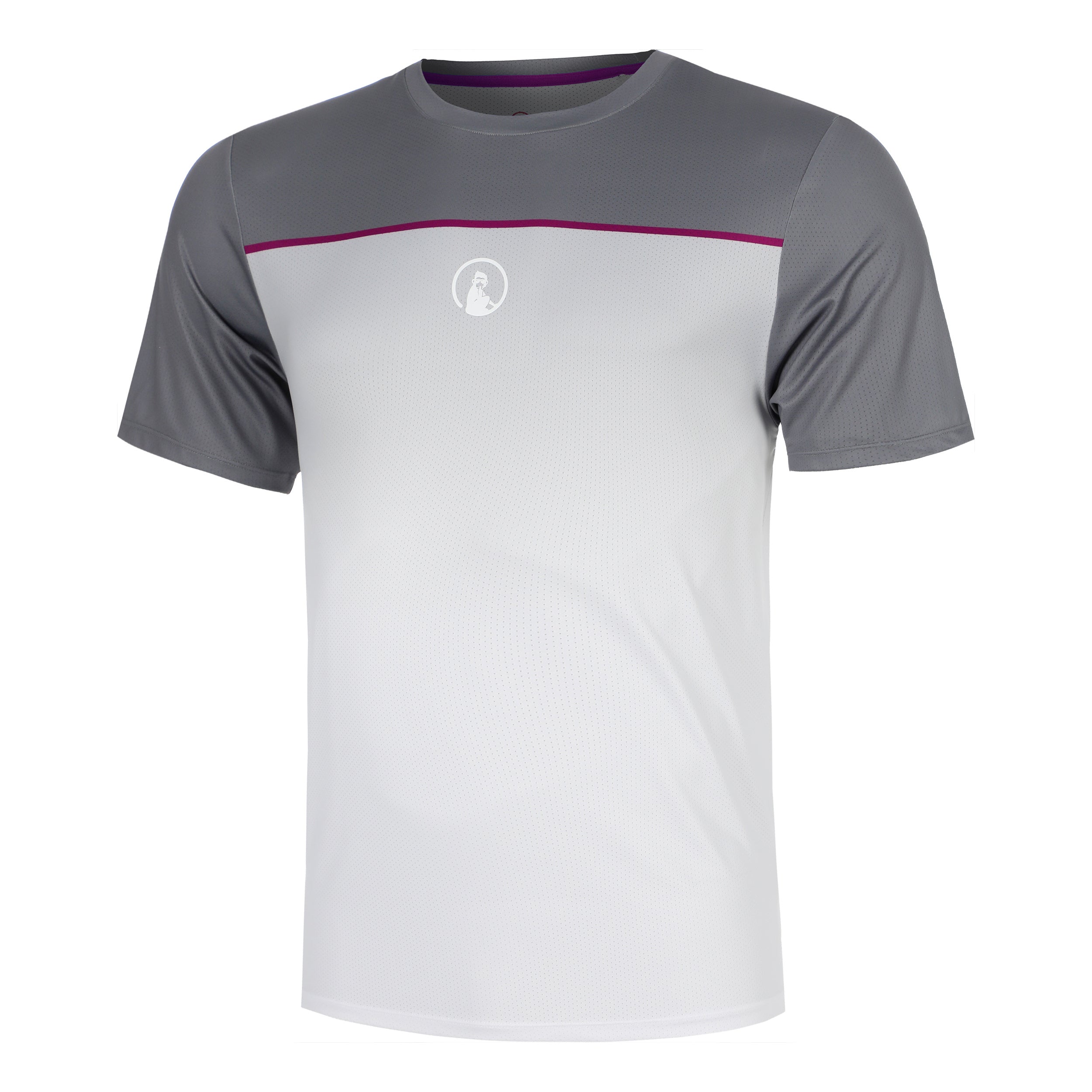 Quiet Please Receiver Faded T-Shirt Men - grey, white