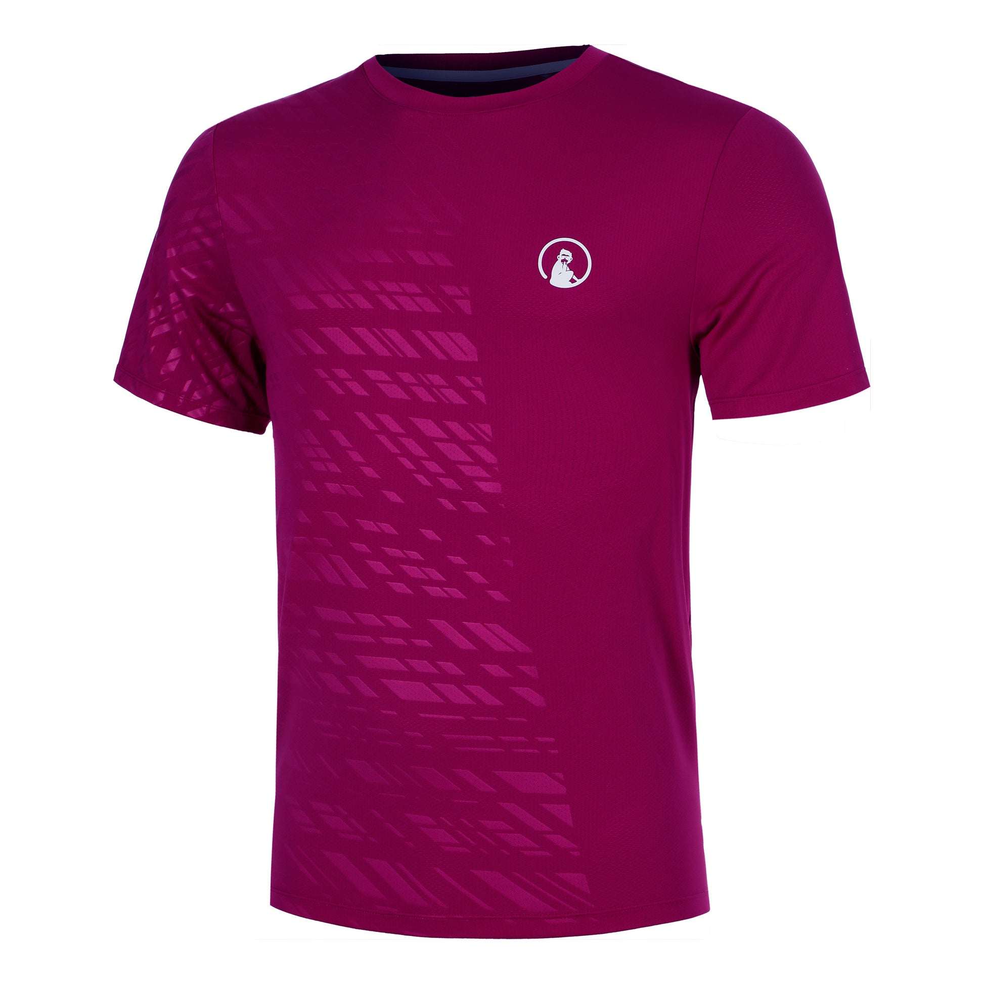 Quiet Please Receiver Embossed T-Shirt Men-berry, white