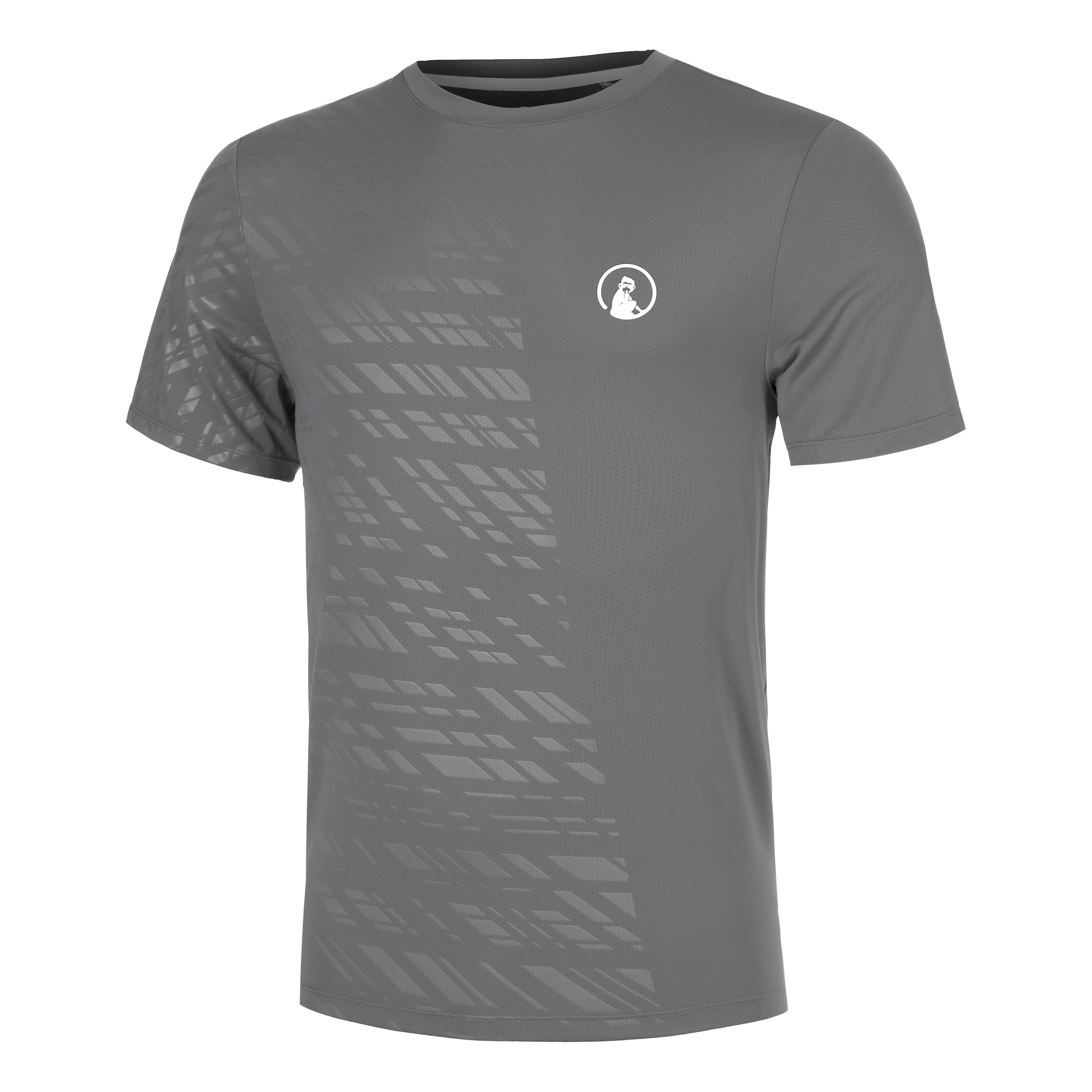 Quiet Please Receiver Embossed T-Shirt Herren - grau, weiß