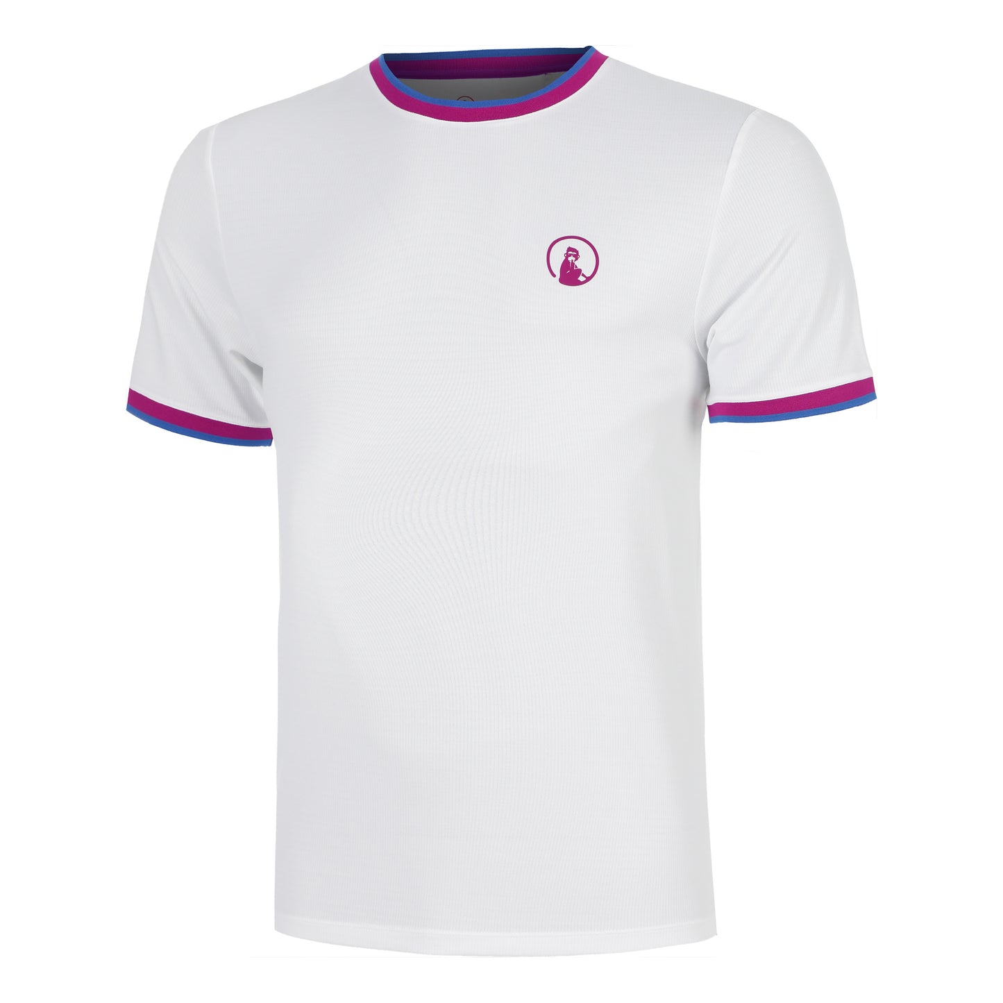 Quiet Please Break Ringer T-Shirt Men-white, berry