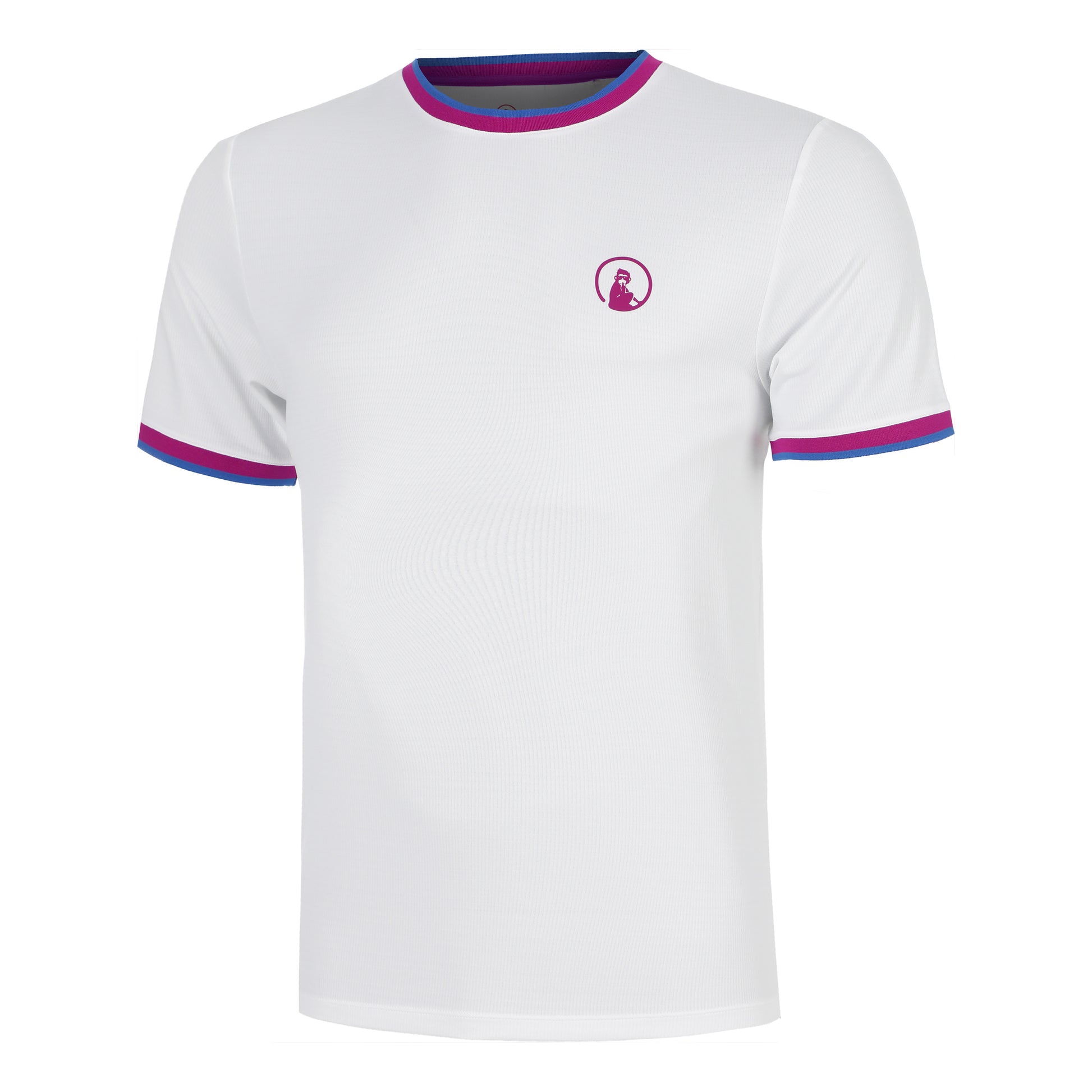 Quiet Please Break Ringer T-Shirt Men-white, berry