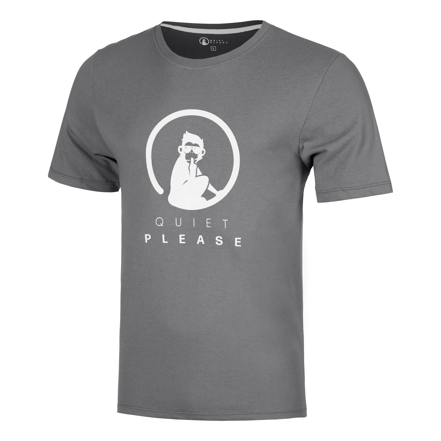 Quiet Please Trainings T-Shirt Men - grey, white